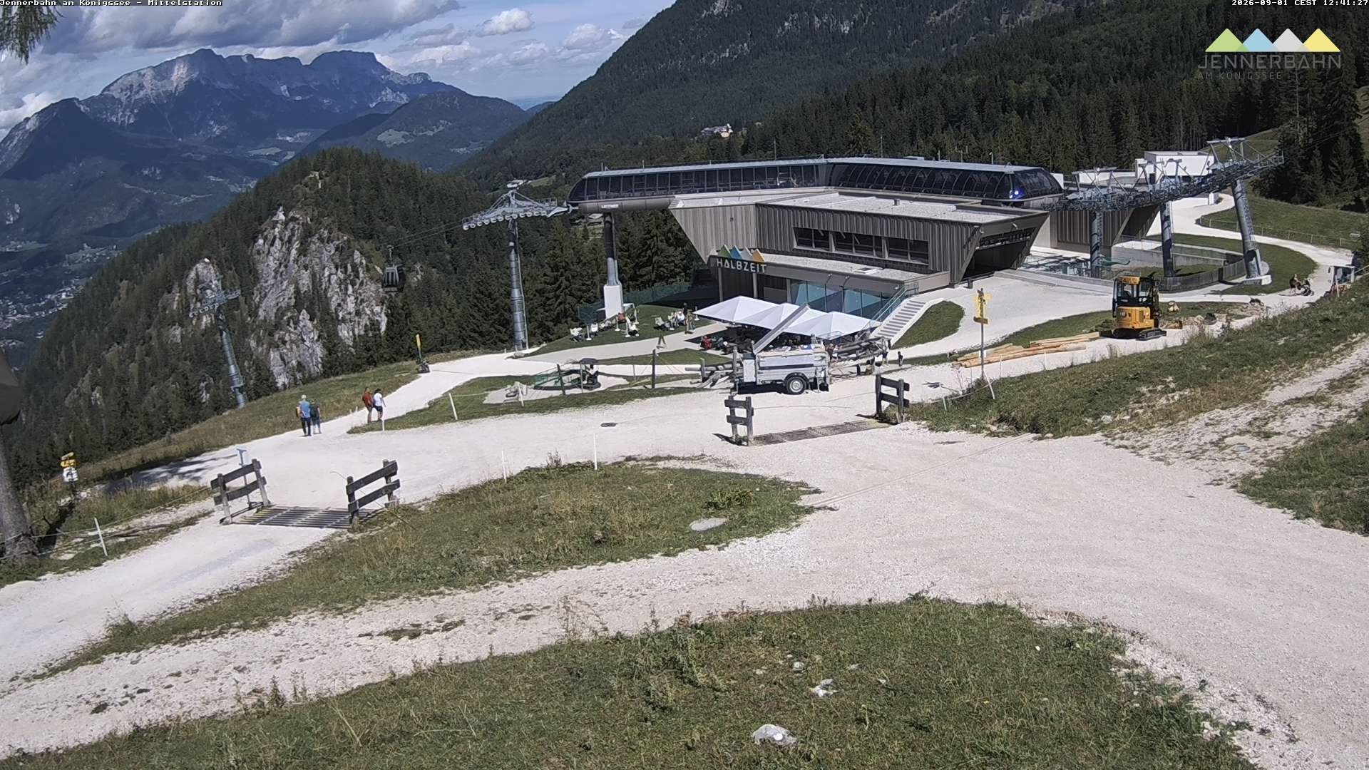 Archiv Foto Webcam Königssee: Jennerbahn Mittelstation