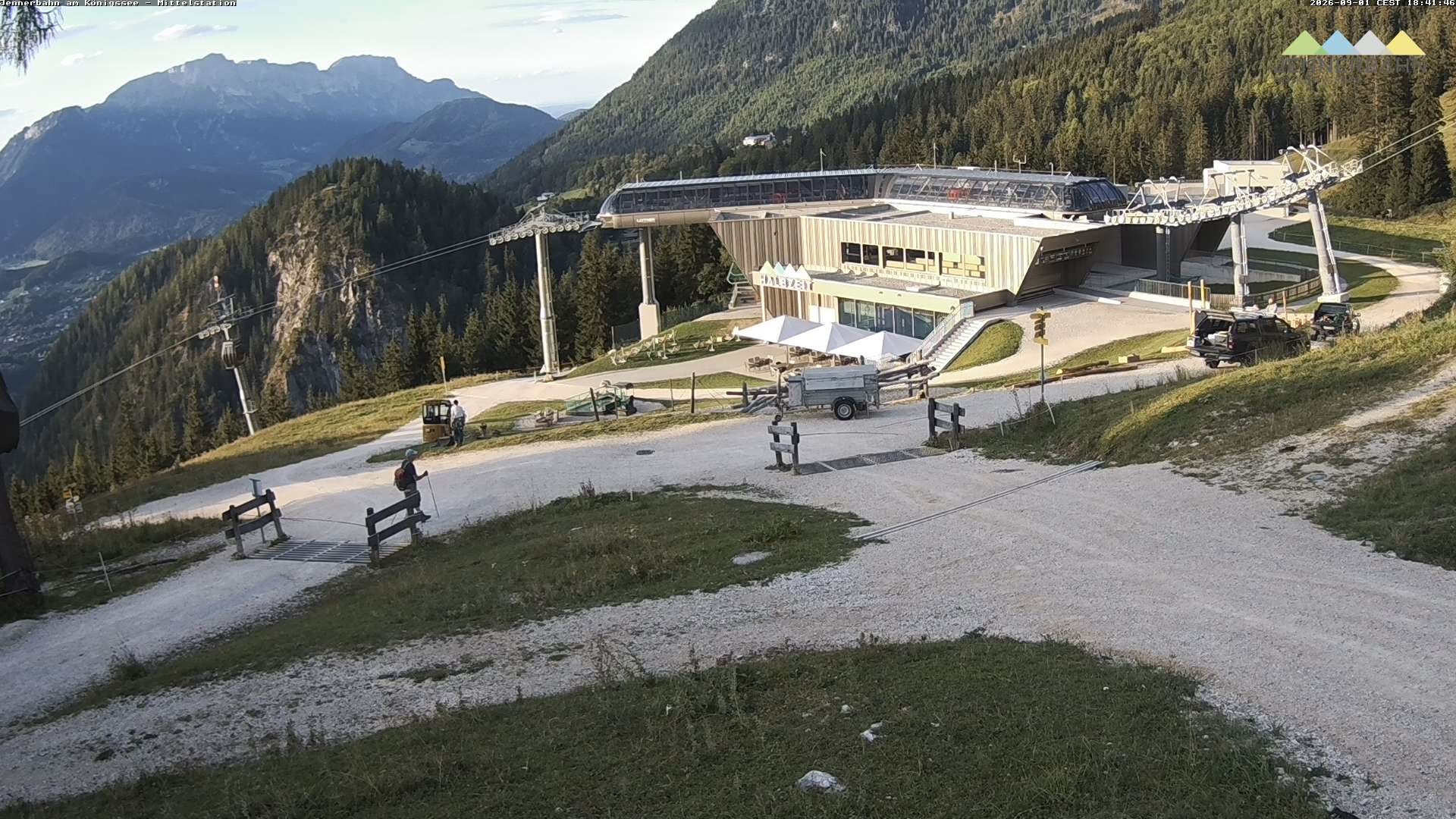 Archiv Foto Webcam Königssee: Jennerbahn Mittelstation