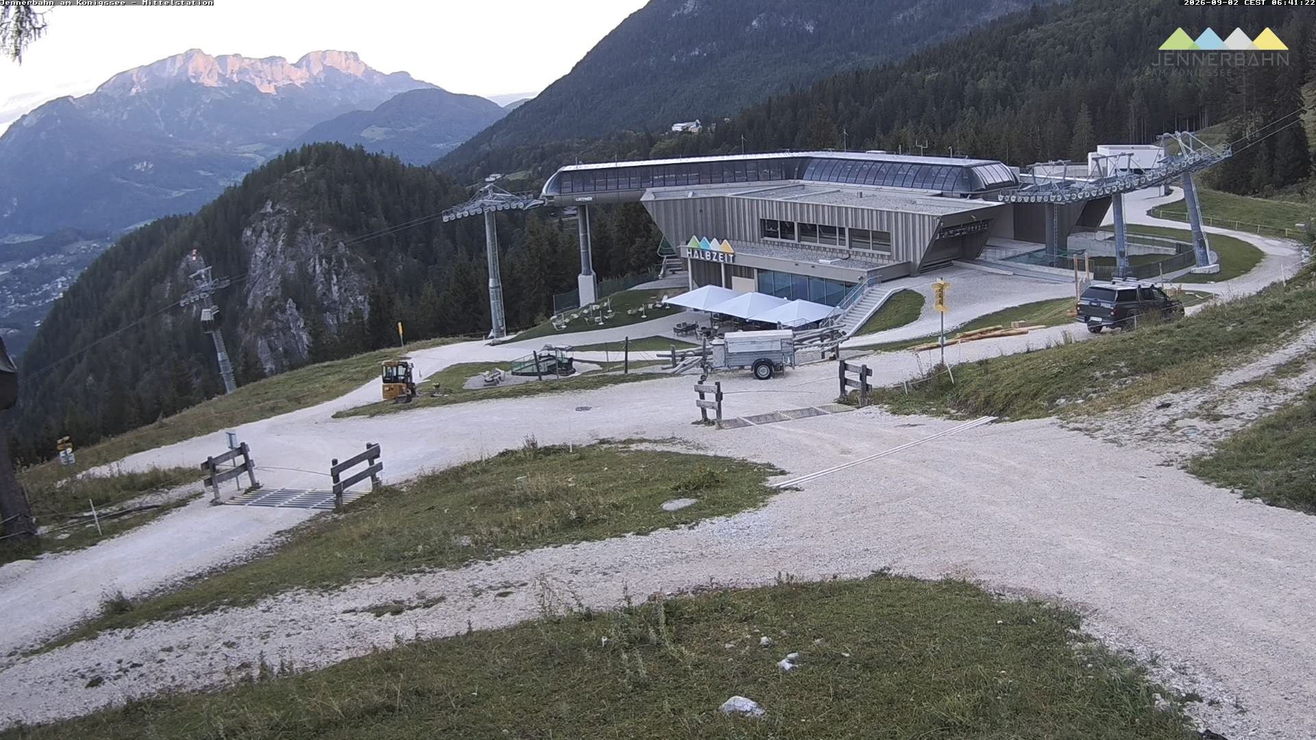 Archiv Foto Webcam Königssee: Jennerbahn Mittelstation
