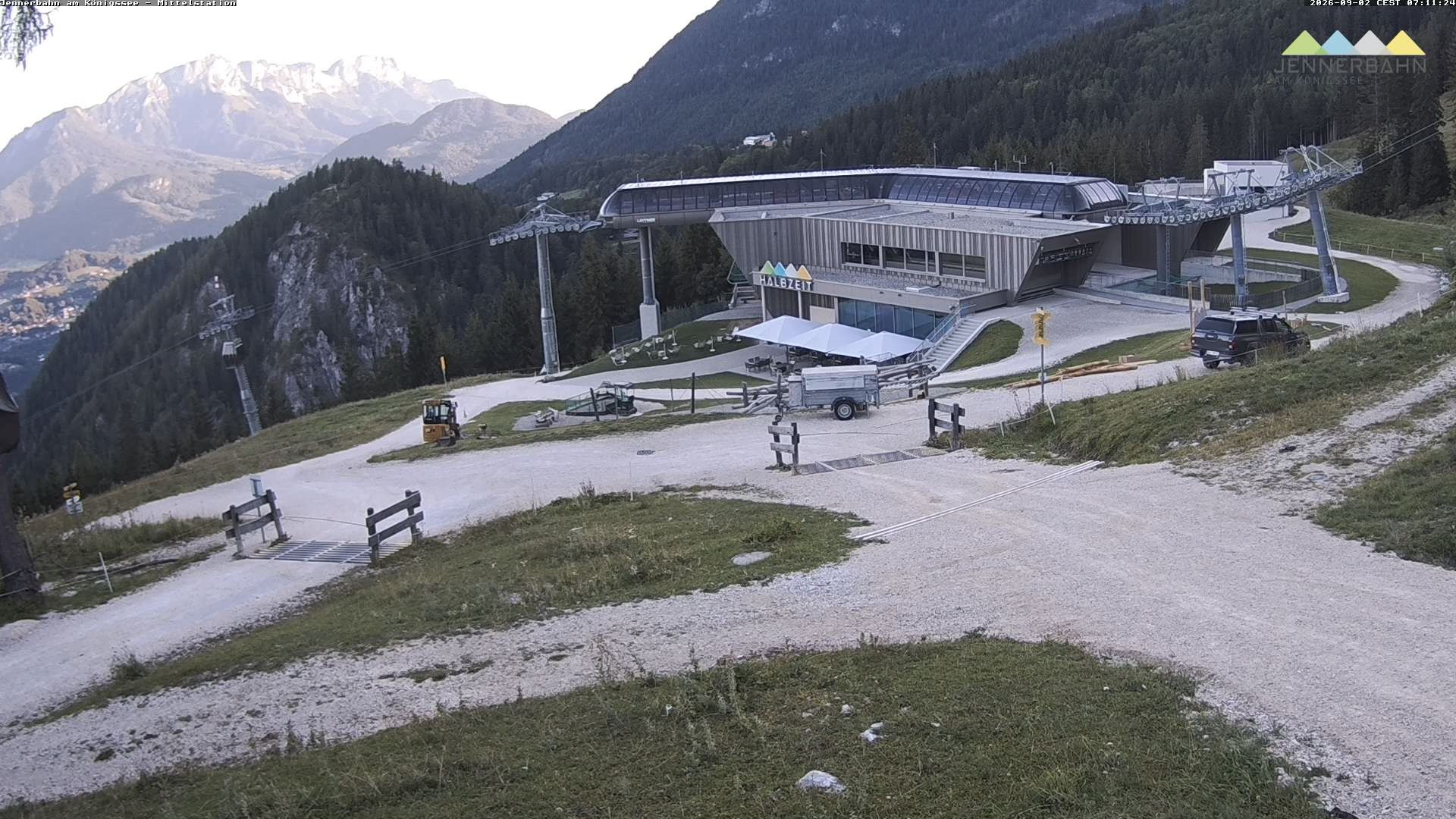 Archiv Foto Webcam Königssee: Jennerbahn Mittelstation