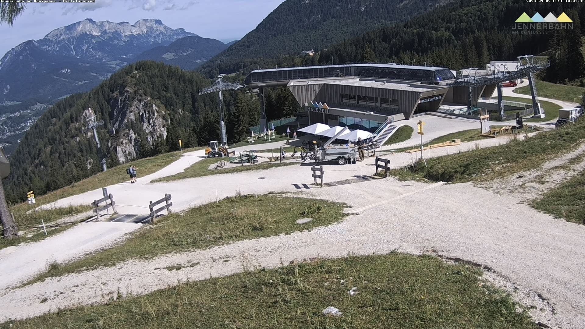 Archiv Foto Webcam Königssee: Jennerbahn Mittelstation