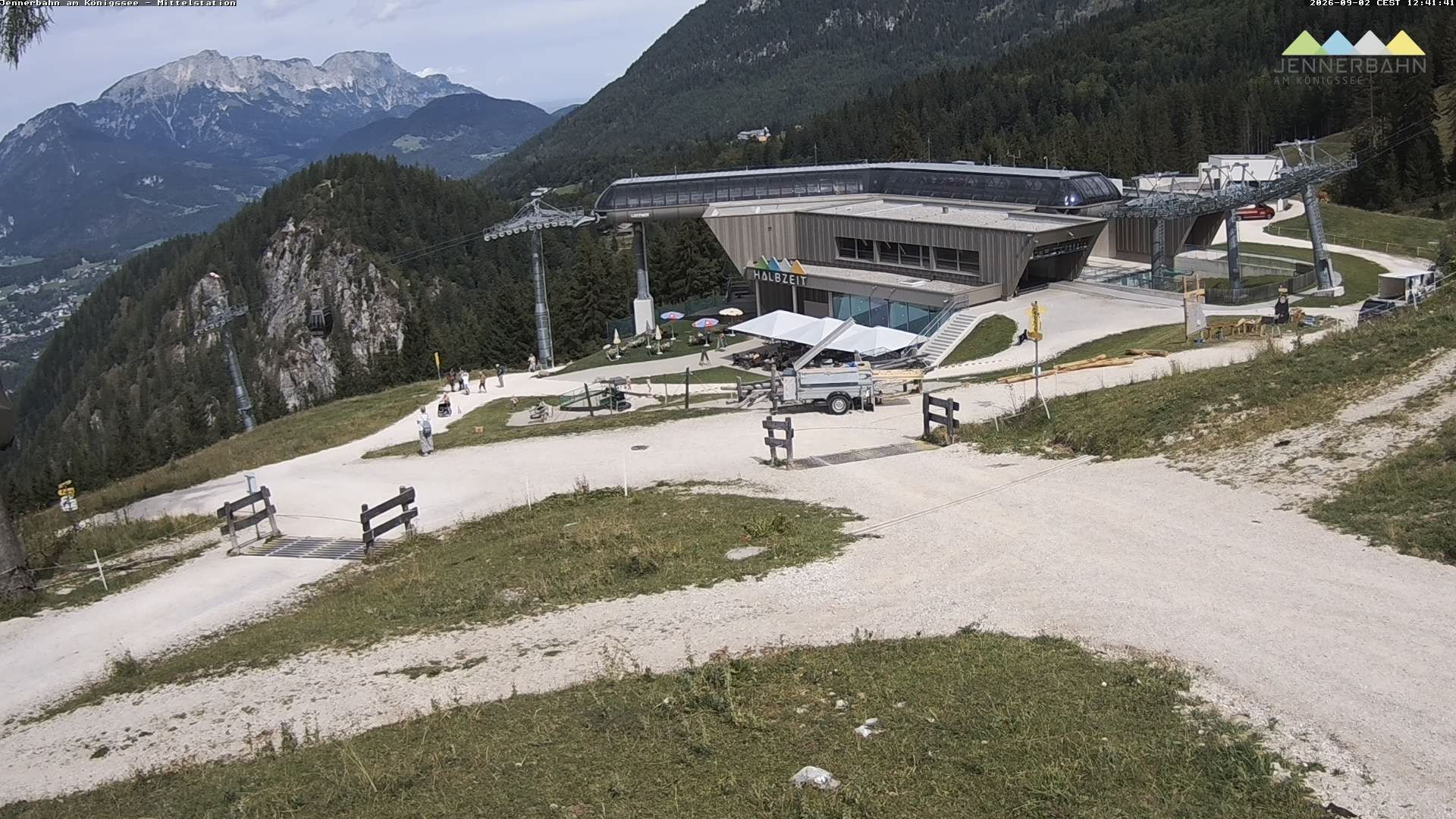 Archiv Foto Webcam Königssee: Jennerbahn Mittelstation
