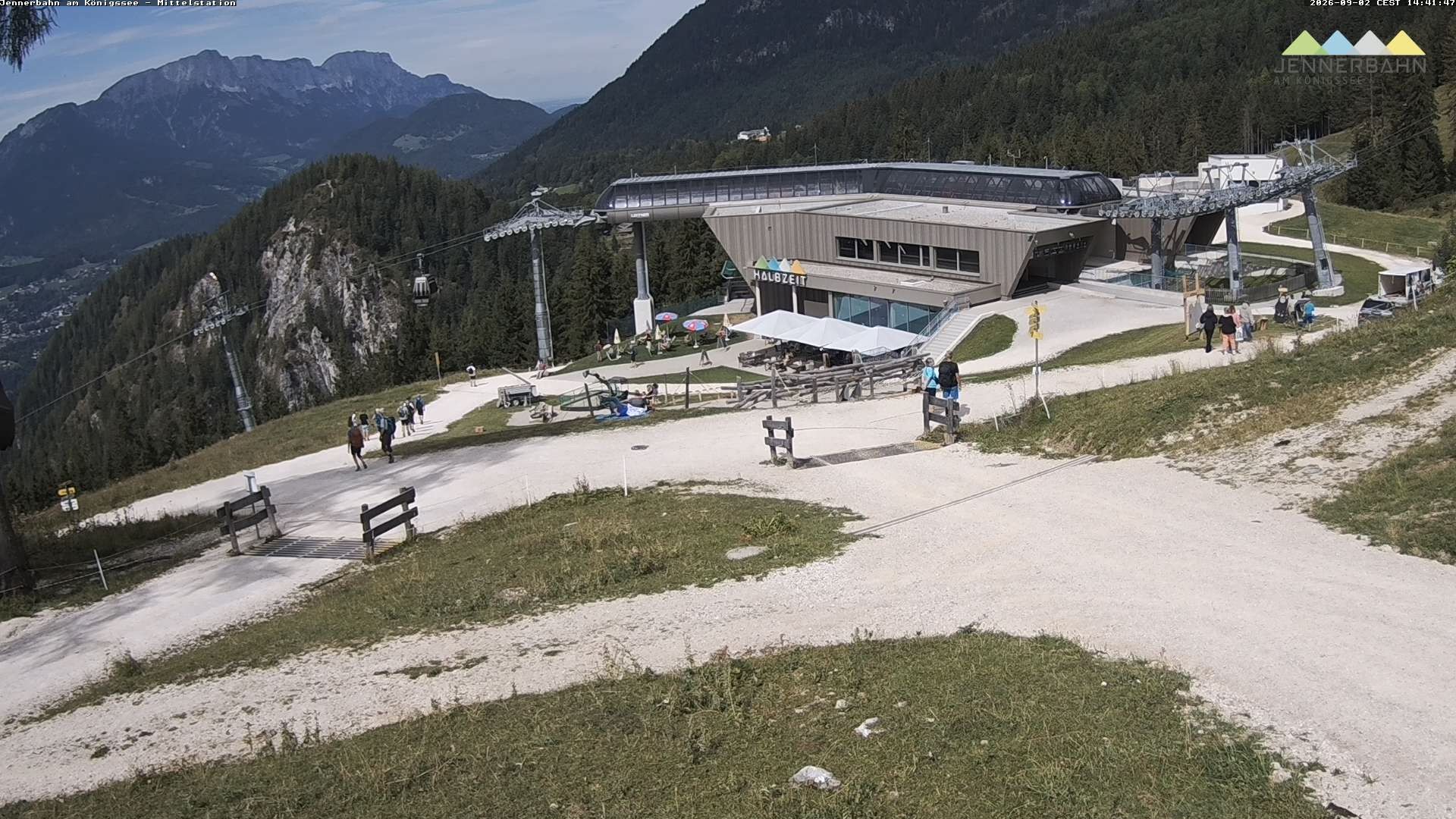 Archiv Foto Webcam Königssee: Jennerbahn Mittelstation