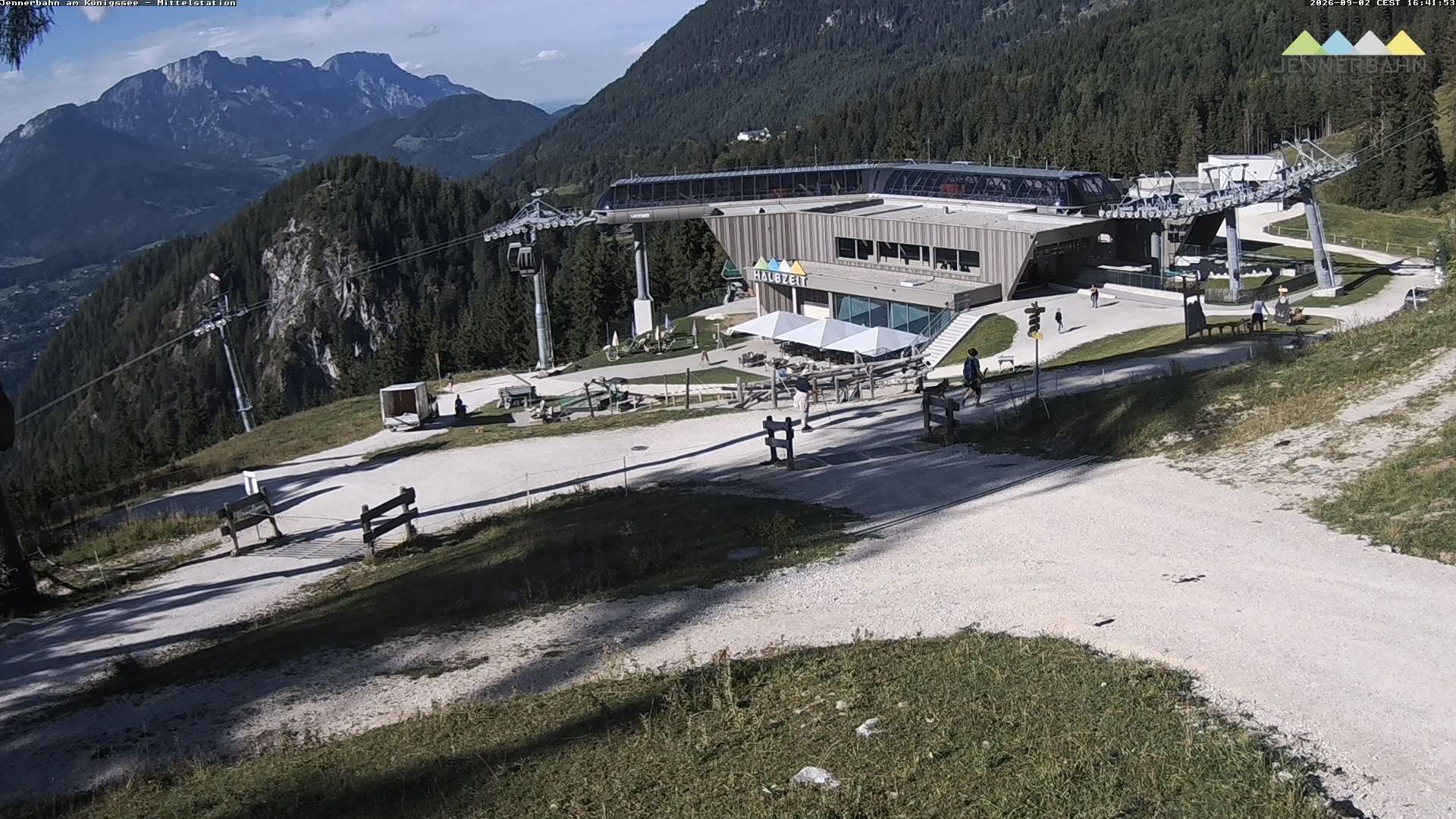 Archiv Foto Webcam Königssee: Jennerbahn Mittelstation