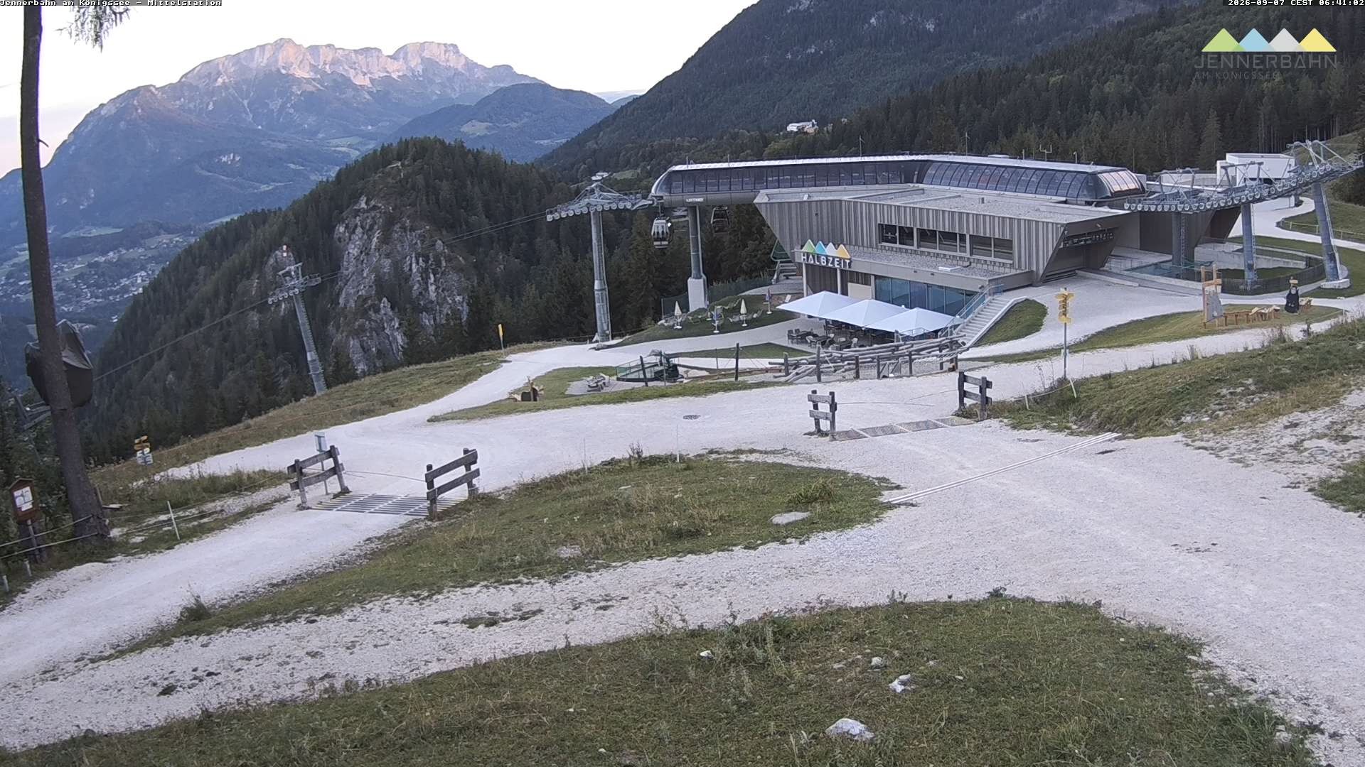 Archiv Foto Webcam Königssee: Jennerbahn Mittelstation