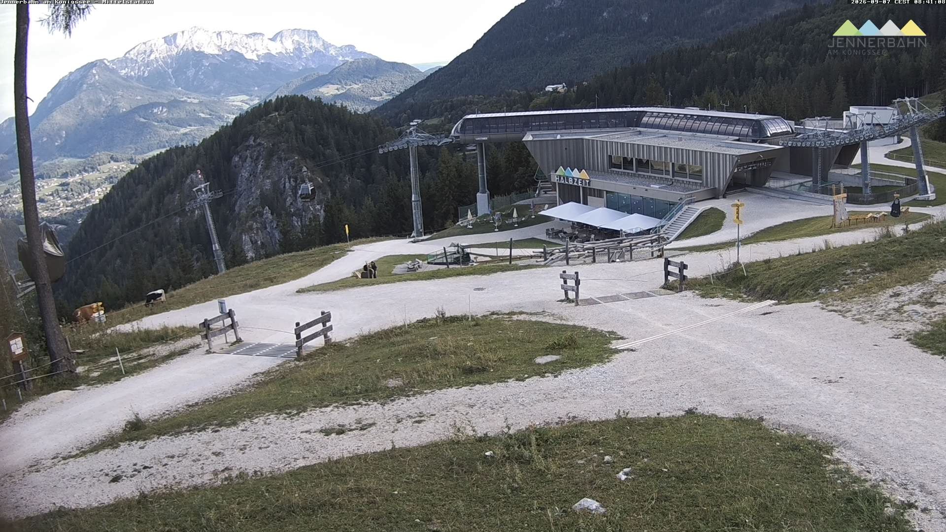 Archiv Foto Webcam Königssee: Jennerbahn Mittelstation