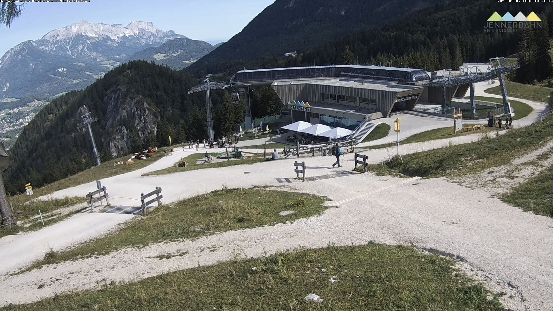 Archiv Foto Webcam Königssee: Jennerbahn Mittelstation
