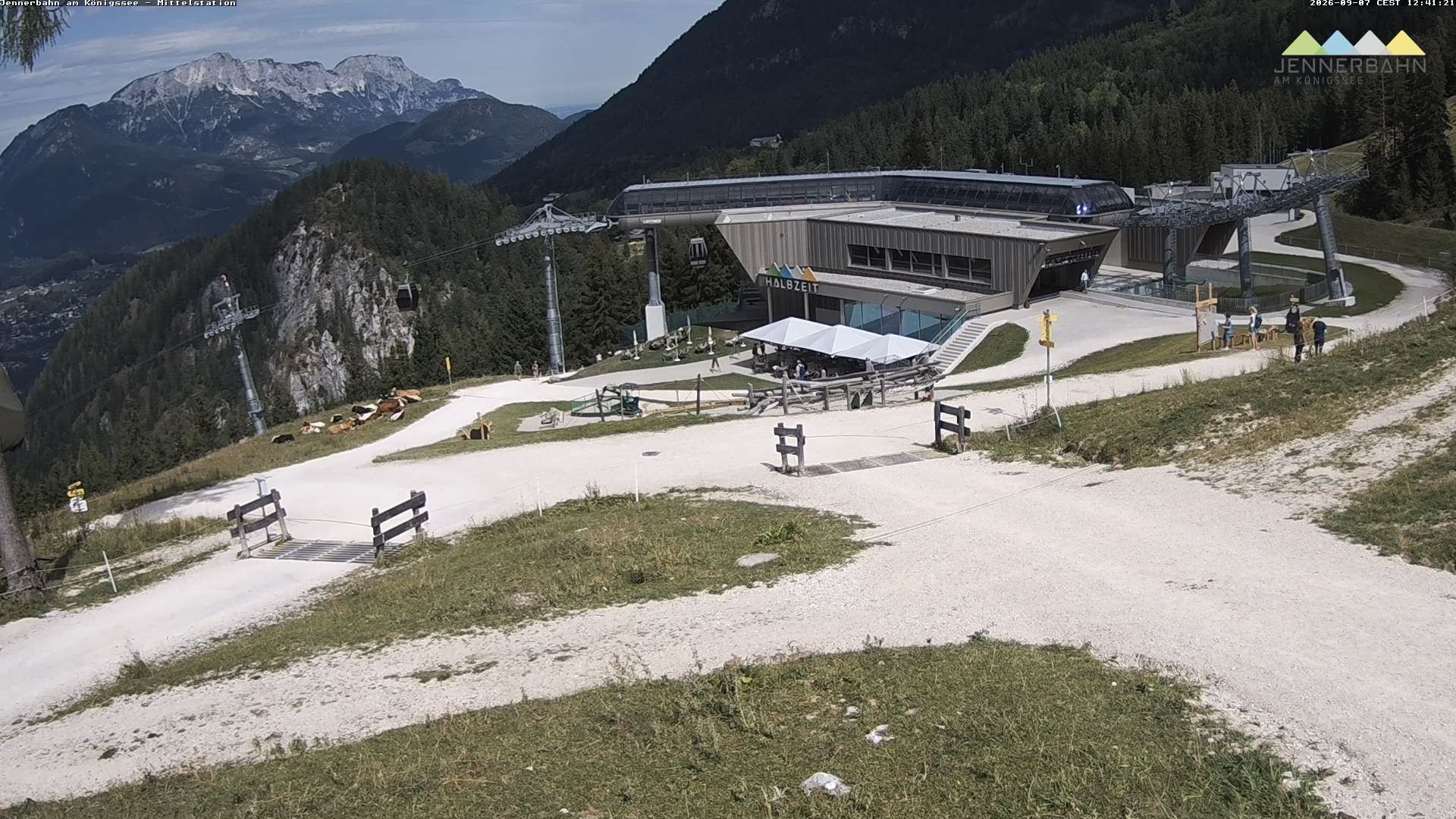 Archiv Foto Webcam Königssee: Jennerbahn Mittelstation