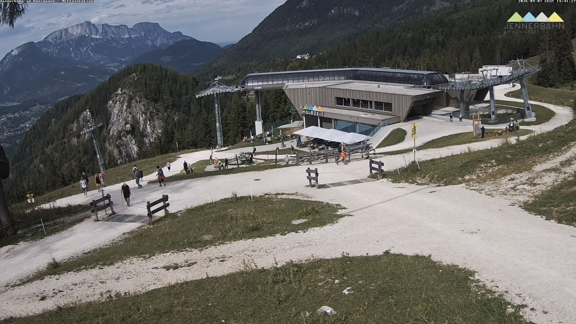 Archiv Foto Webcam Königssee: Jennerbahn Mittelstation