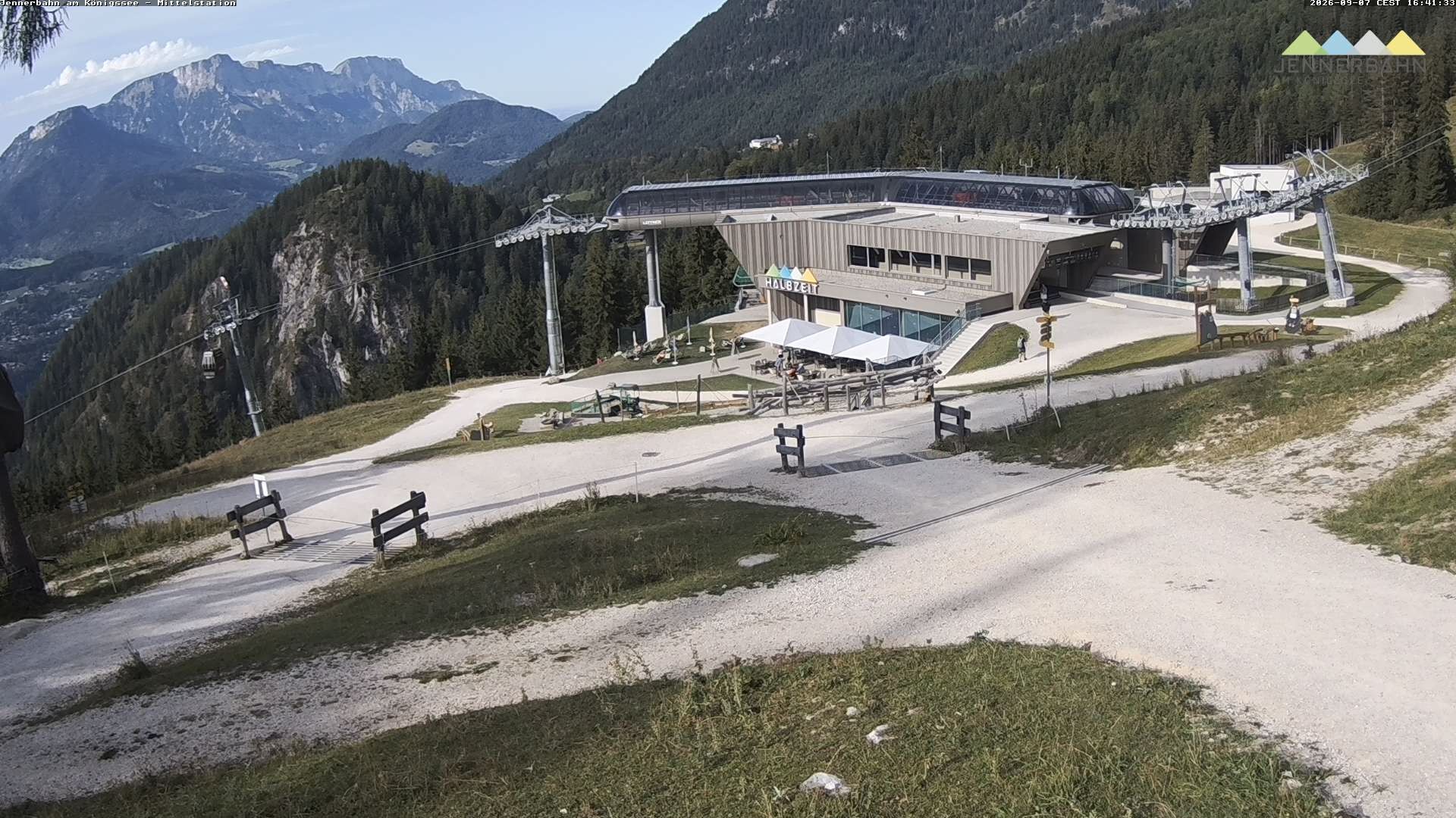 Archiv Foto Webcam Königssee: Jennerbahn Mittelstation