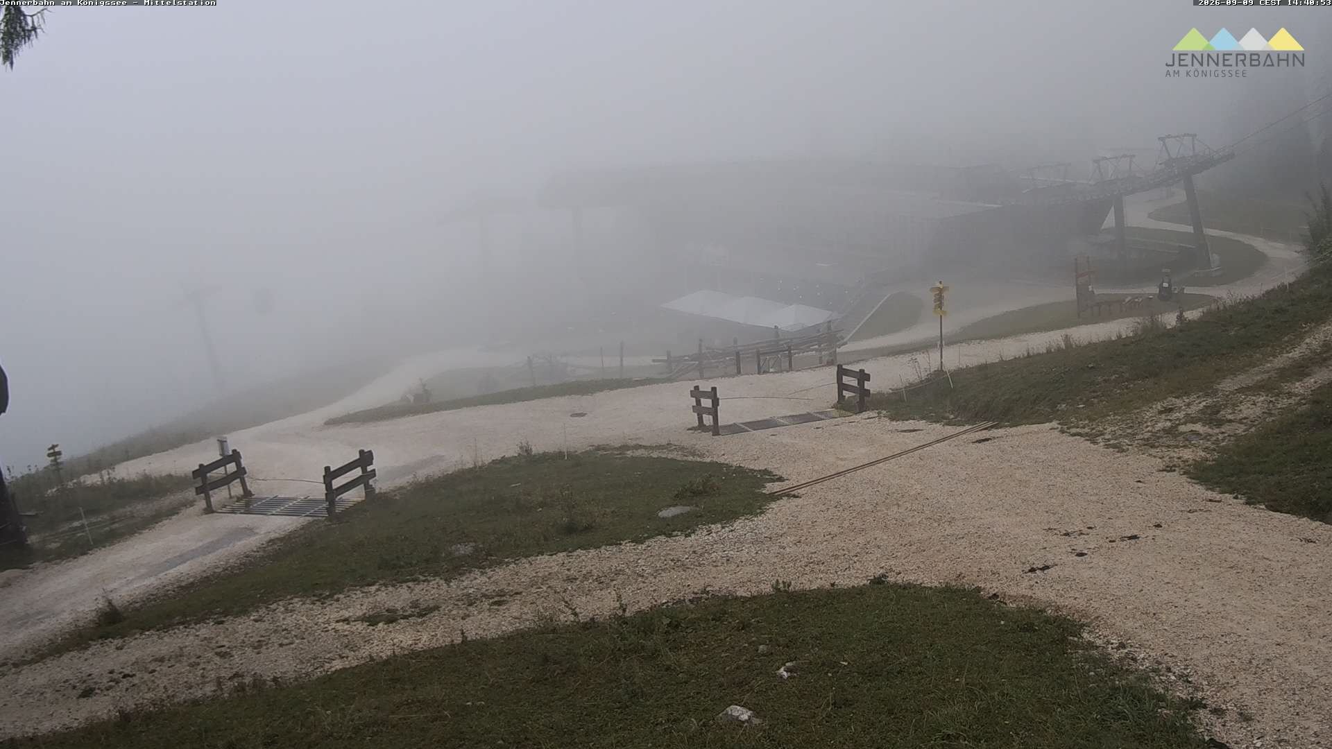 Archived image Webcam Lake Königssee: Jenner Mountain Mid Station