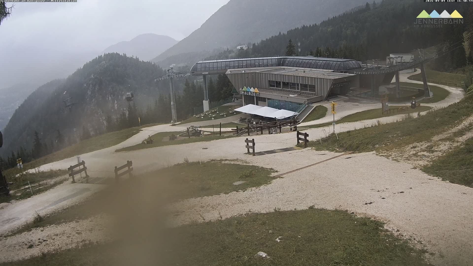 Archived image Webcam Lake Königssee: Jenner Mountain Mid Station