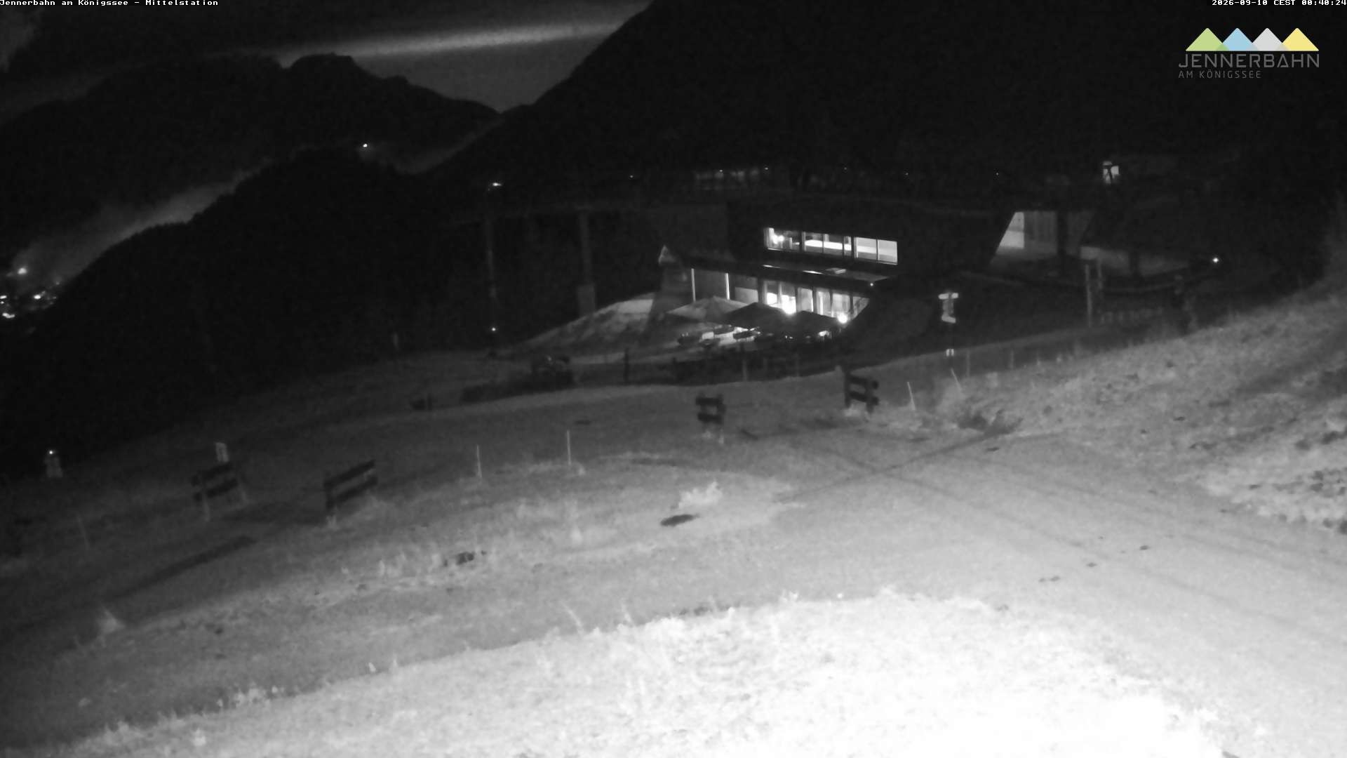 Archived image Webcam Lake Königssee: Jenner Mountain Mid Station