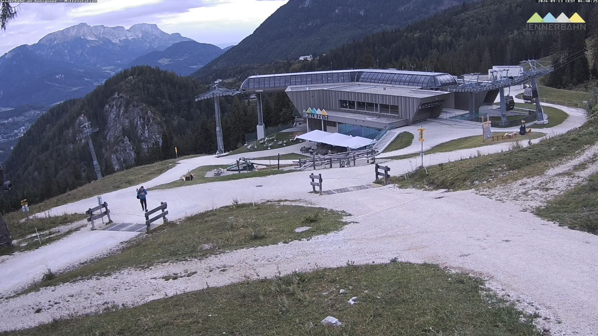 Archiv Foto Webcam Königssee: Jennerbahn Mittelstation
