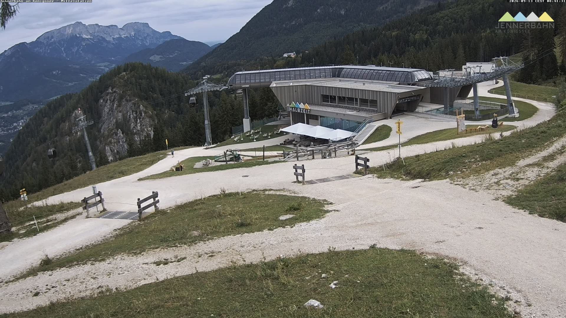 Archiv Foto Webcam Königssee: Jennerbahn Mittelstation