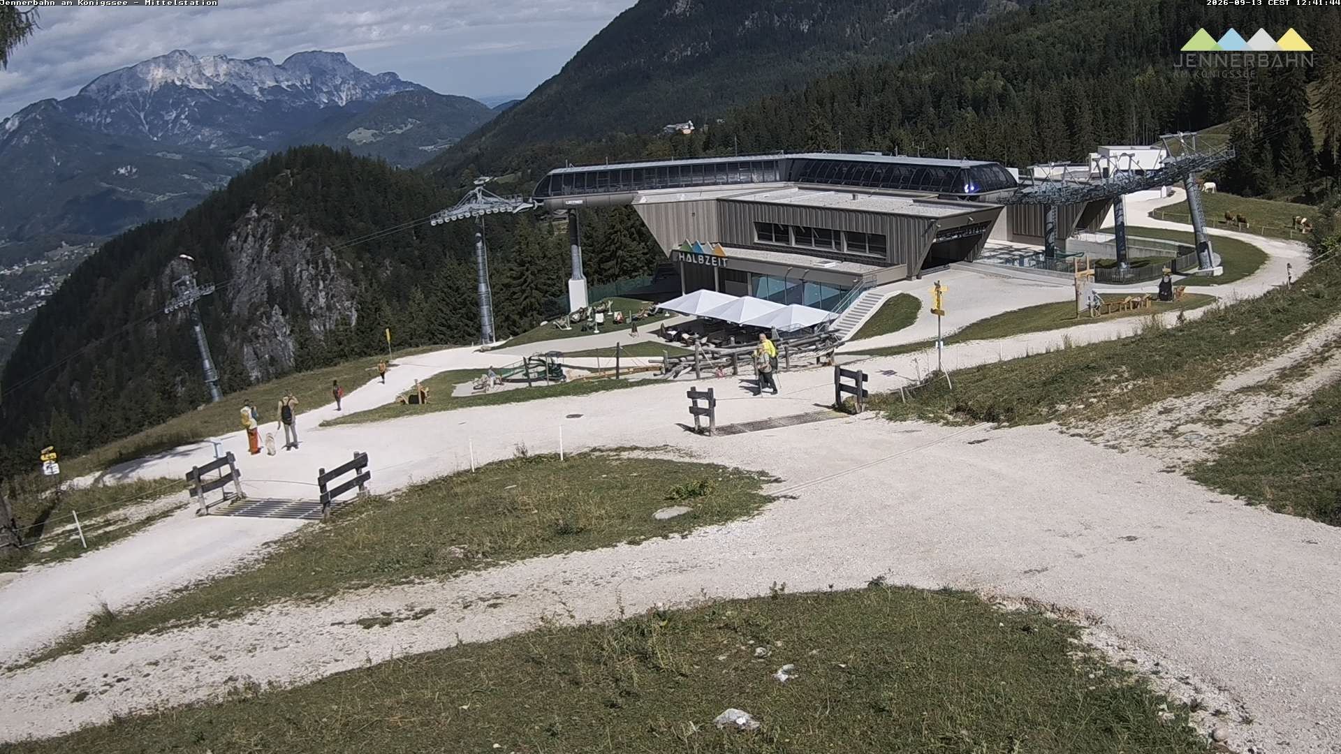 Archiv Foto Webcam Königssee: Jennerbahn Mittelstation