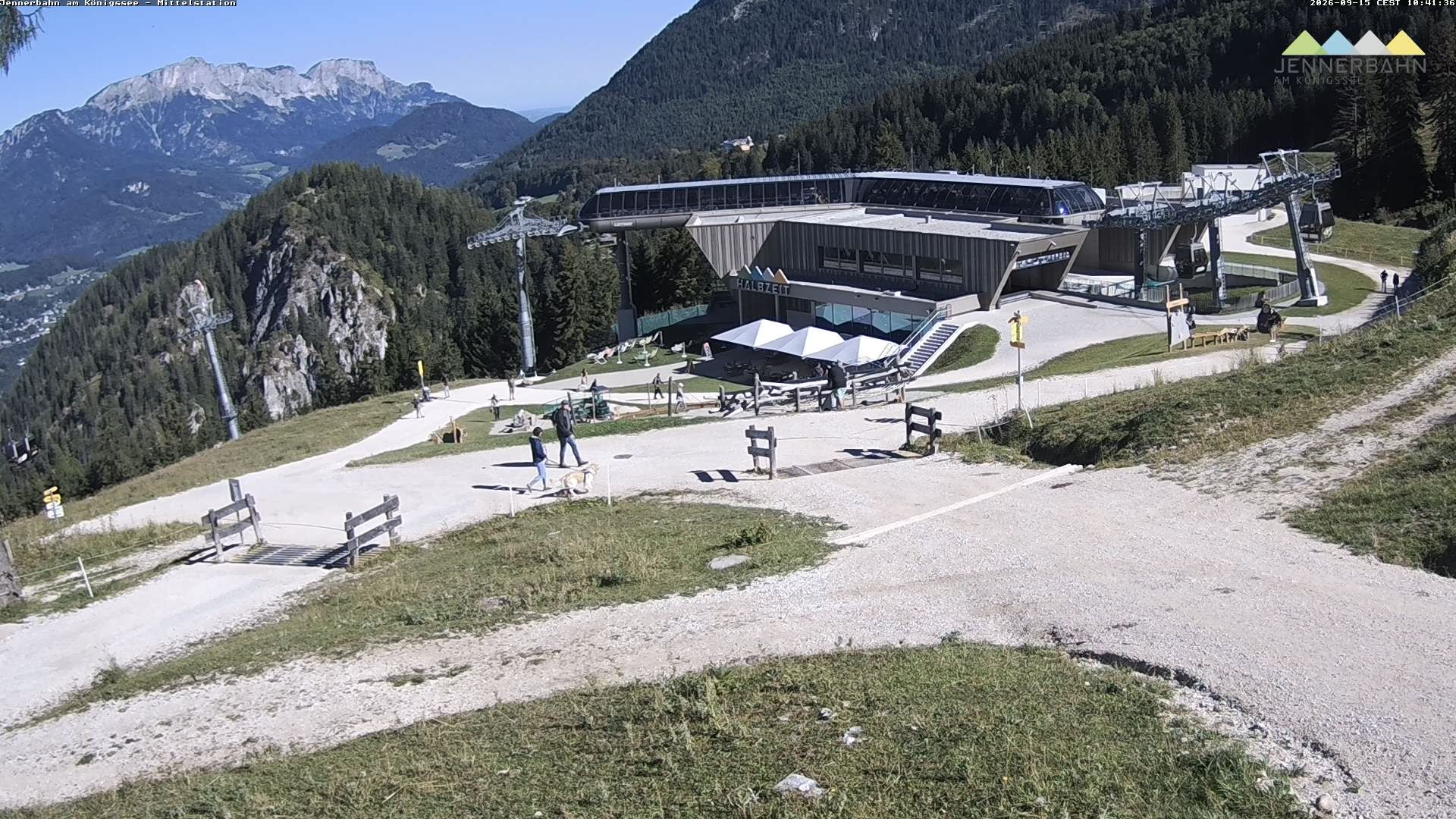 Archiv Foto Webcam Königssee: Jennerbahn Mittelstation