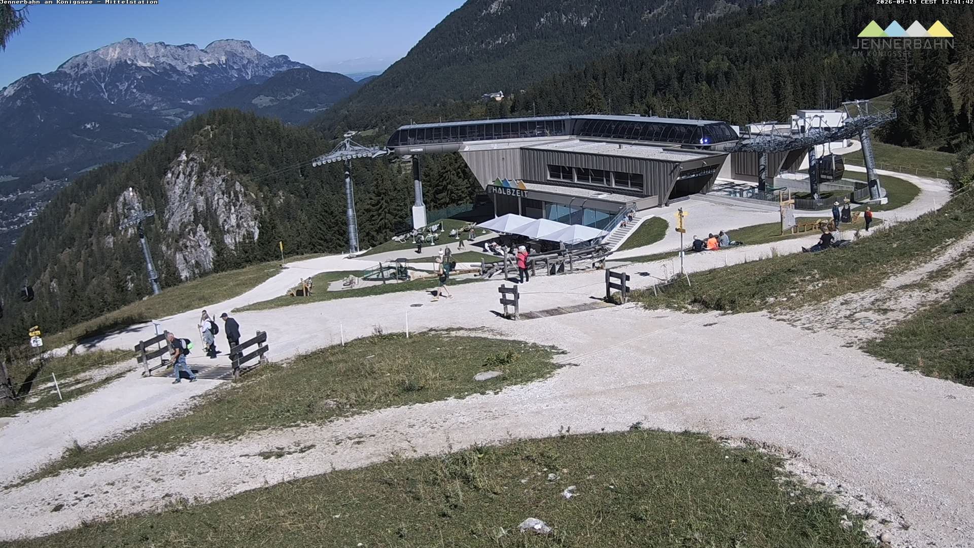 Archiv Foto Webcam Königssee: Jennerbahn Mittelstation