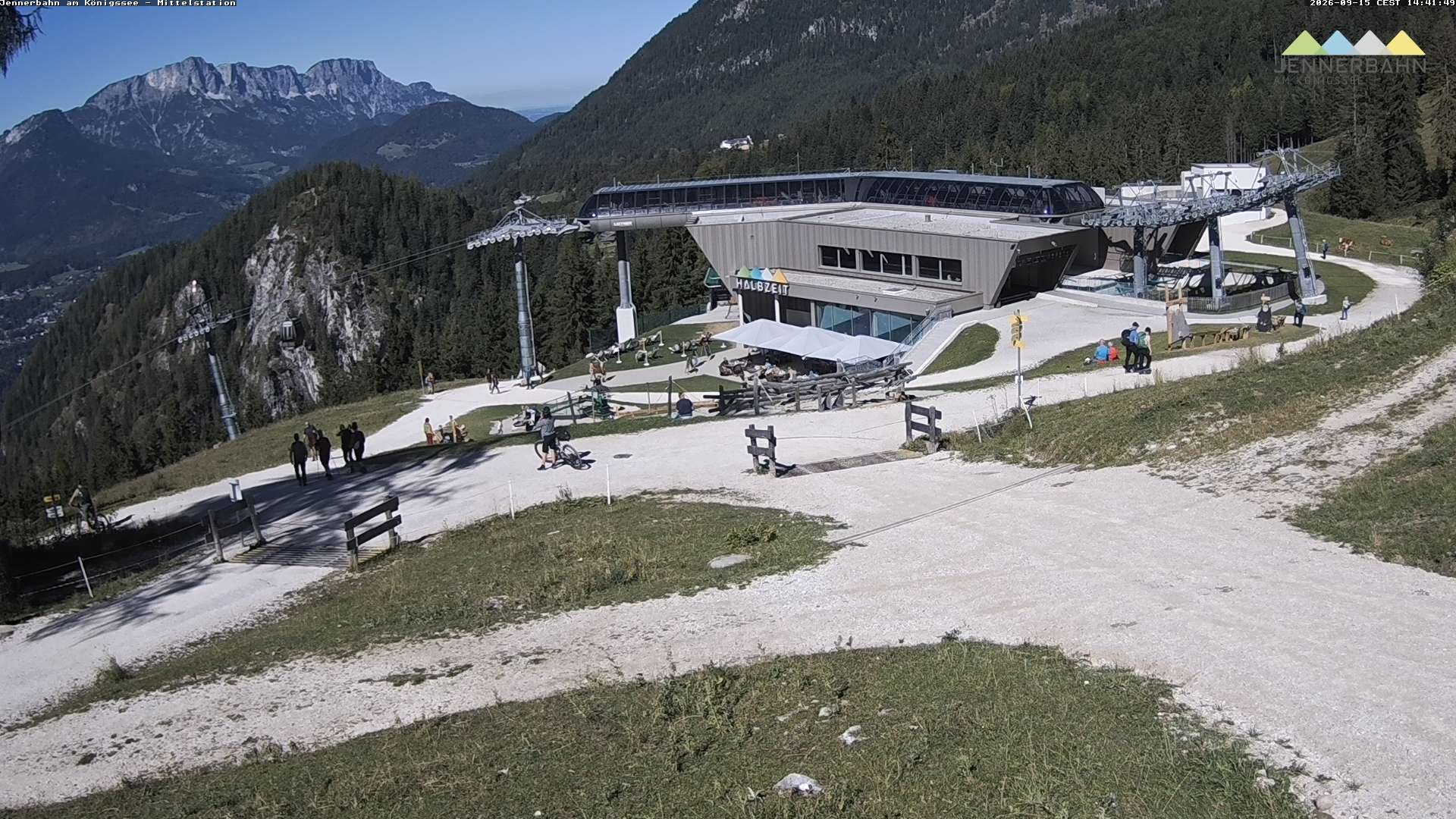 Archiv Foto Webcam Königssee: Jennerbahn Mittelstation