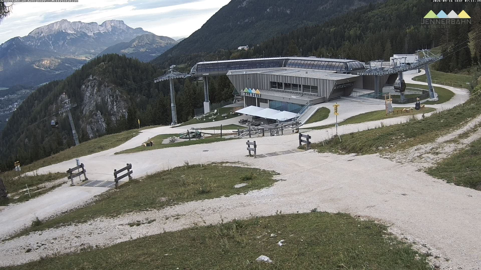 Archiv Foto Webcam Königssee: Jennerbahn Mittelstation