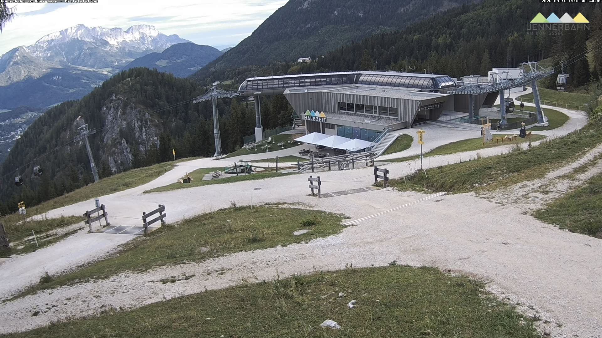 Archiv Foto Webcam Königssee: Jennerbahn Mittelstation