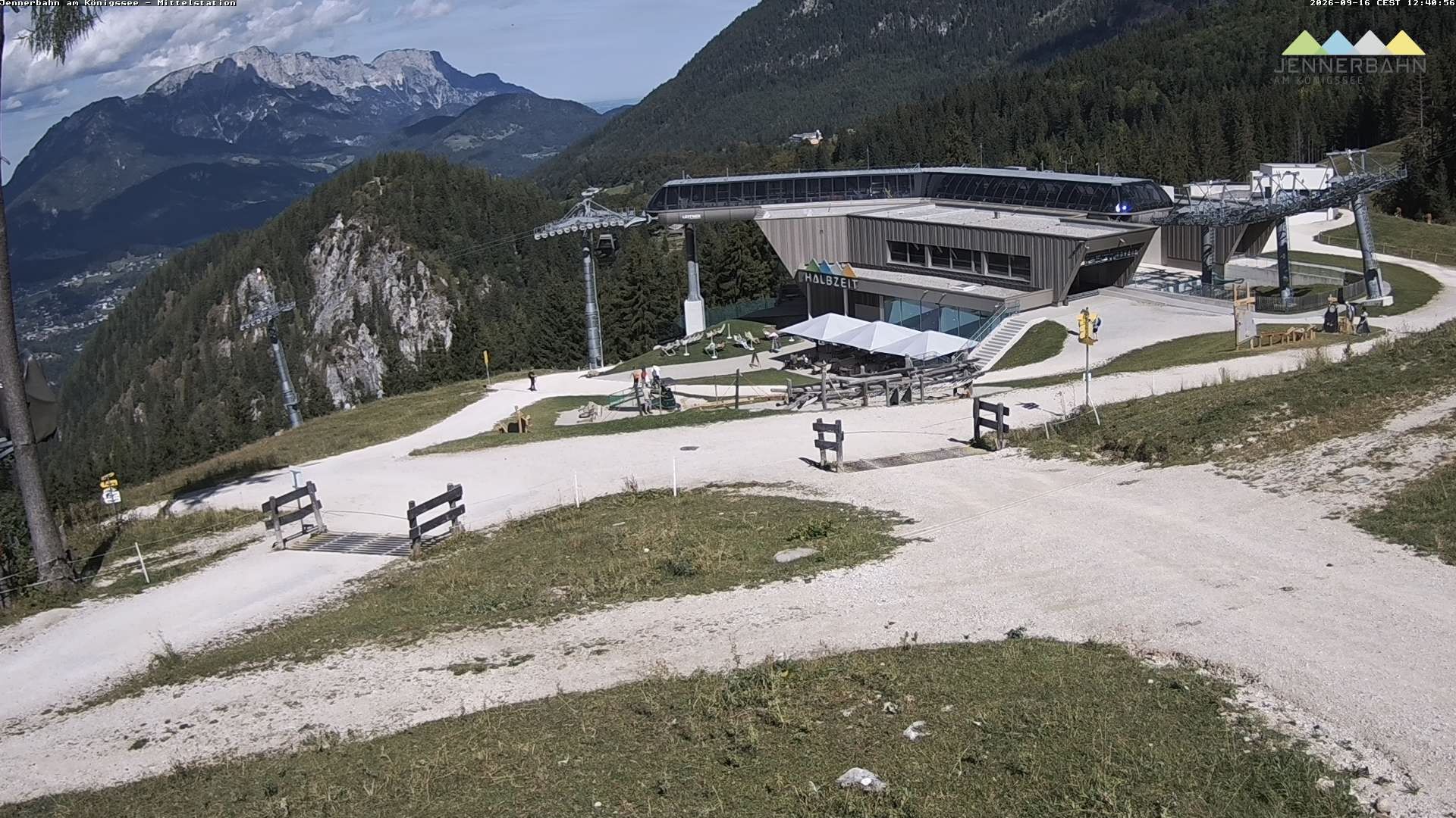 Archiv Foto Webcam Königssee: Jennerbahn Mittelstation