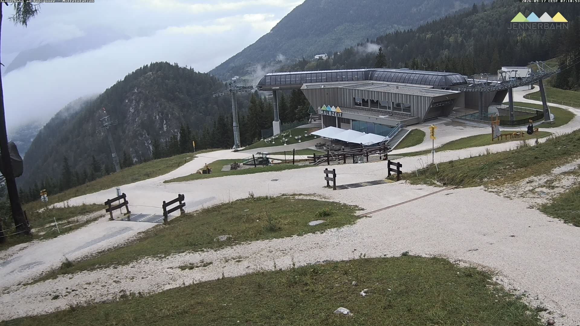 Archiv Foto Webcam Königssee: Jennerbahn Mittelstation