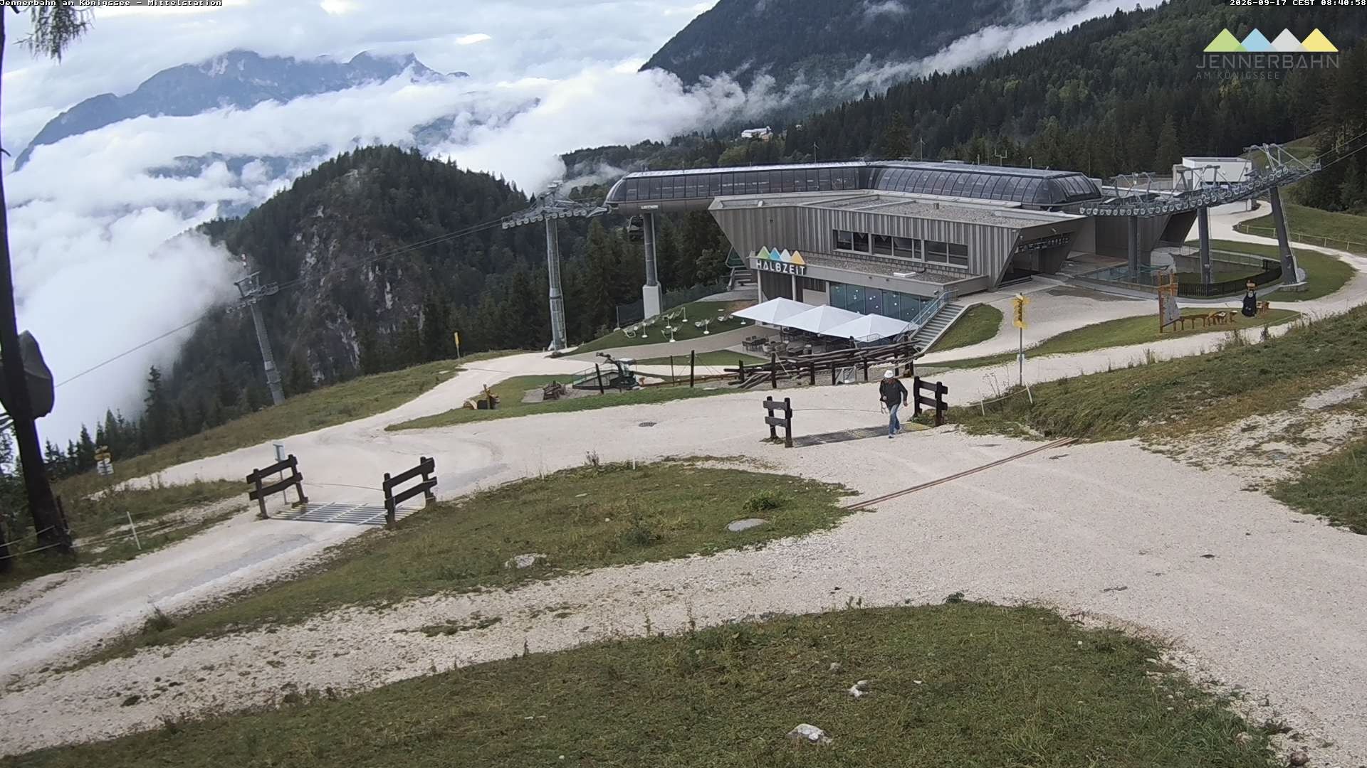 Archiv Foto Webcam Königssee: Jennerbahn Mittelstation