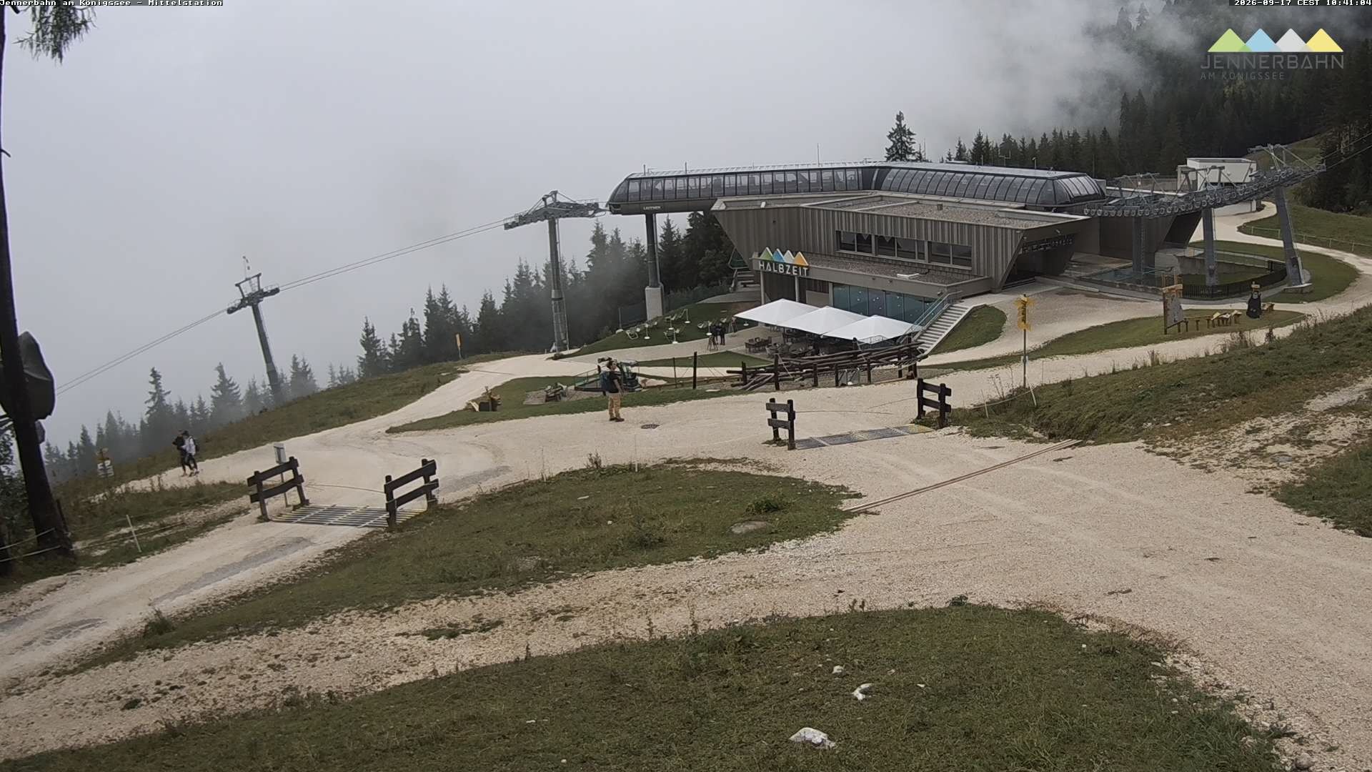 Archiv Foto Webcam Königssee: Jennerbahn Mittelstation