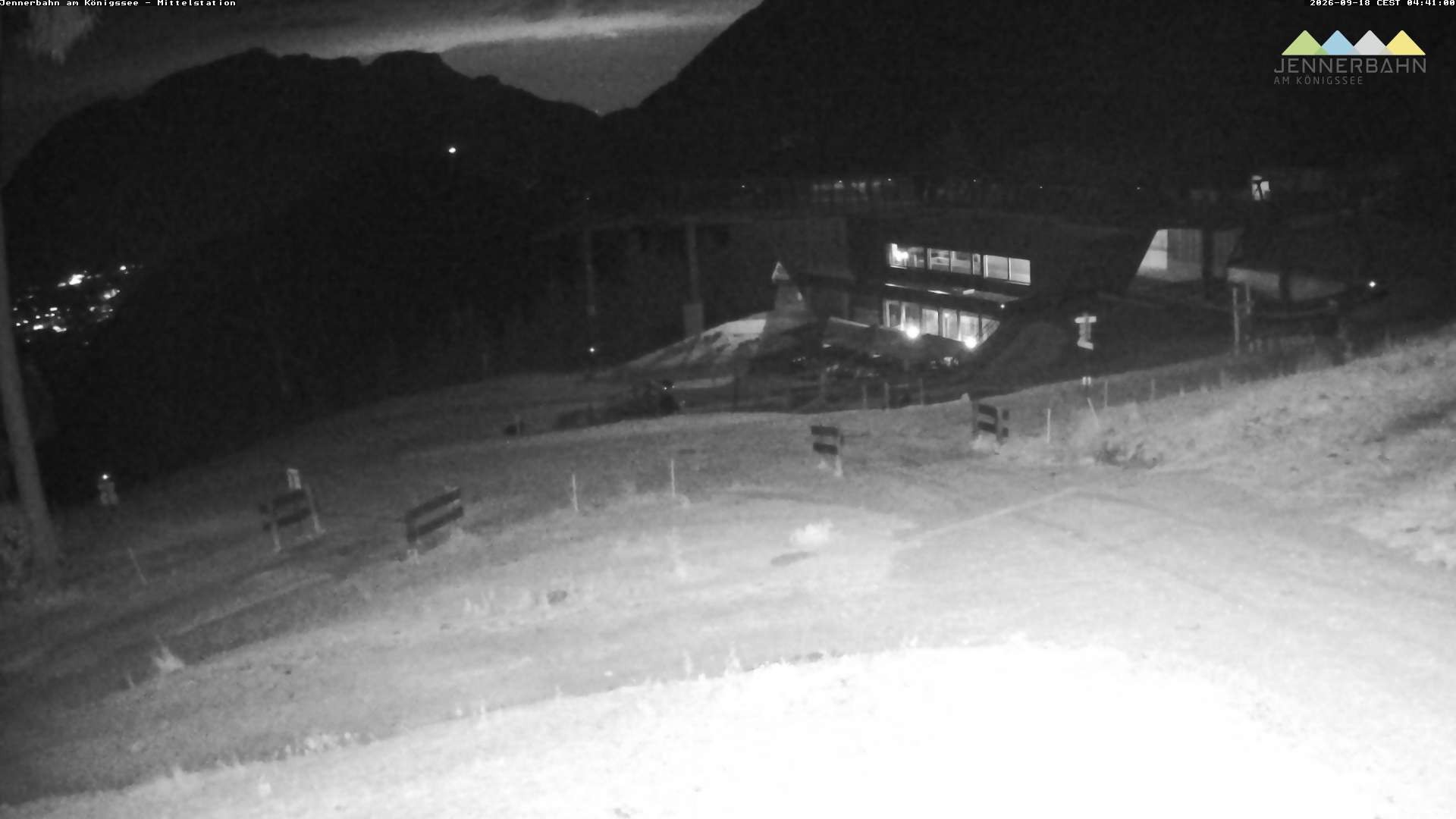 Archived image Webcam Lake Königssee: Jenner Mountain Mid Station