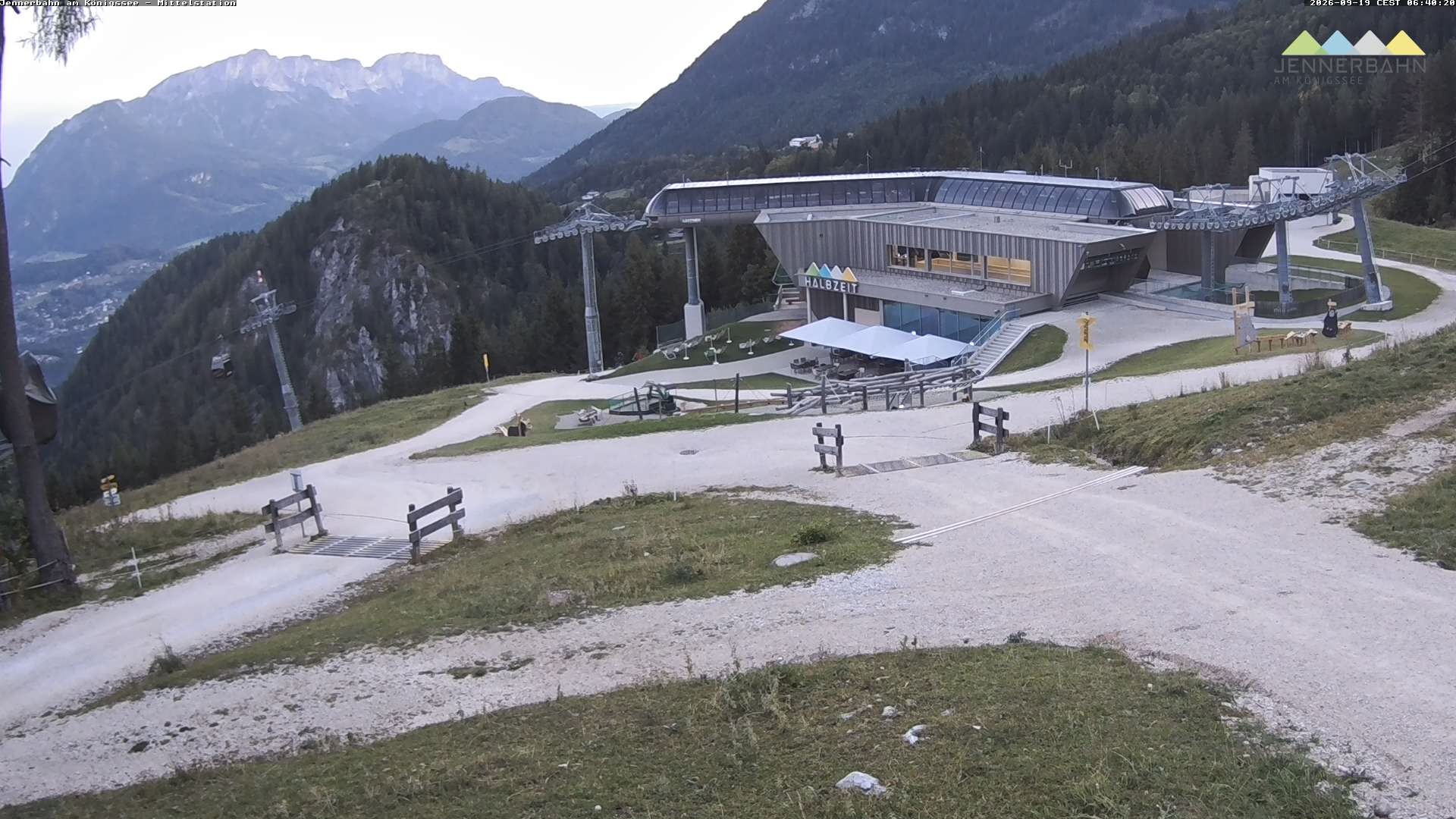 Archiv Foto Webcam Königssee: Jennerbahn Mittelstation