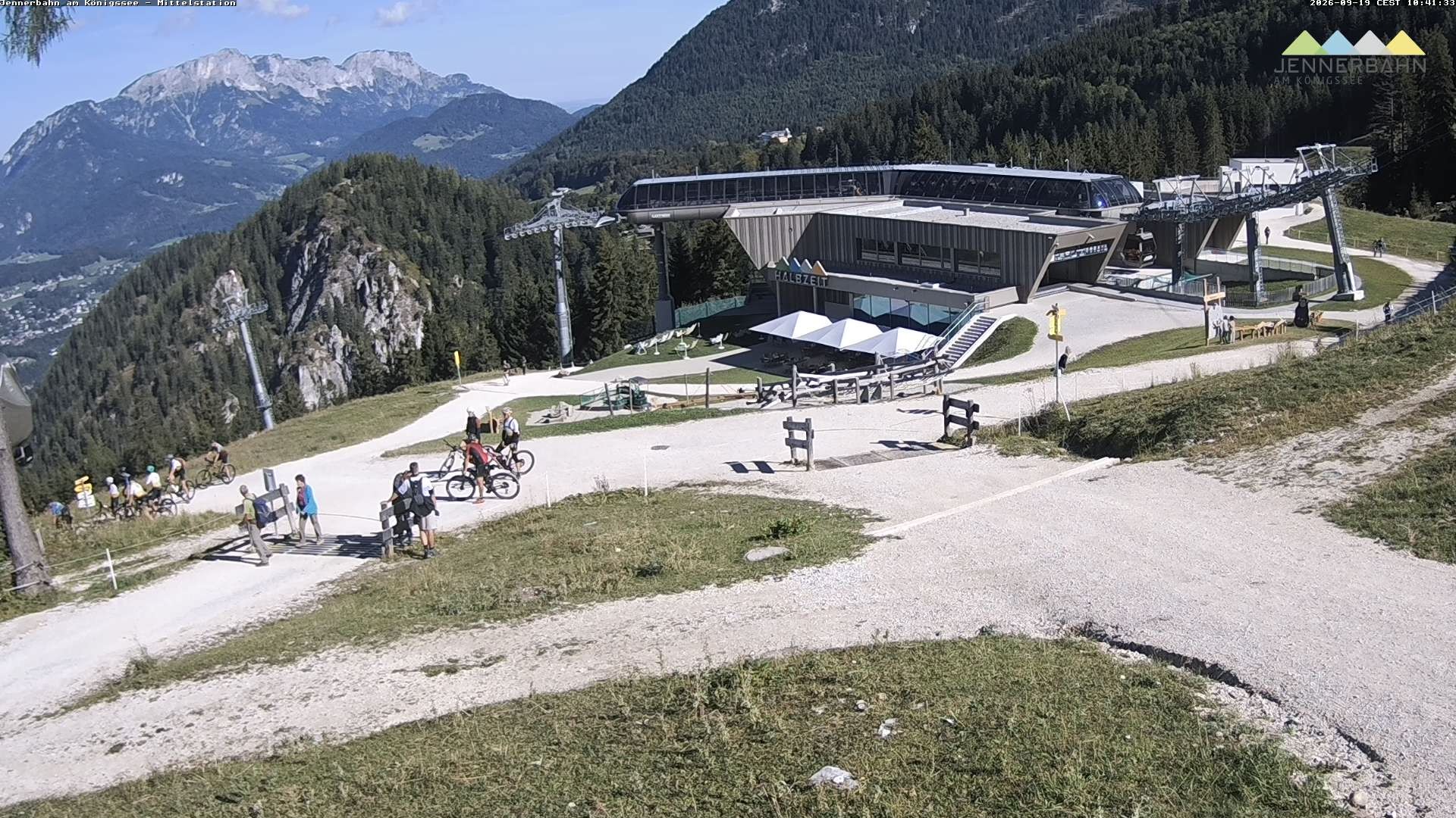 Archiv Foto Webcam Königssee: Jennerbahn Mittelstation