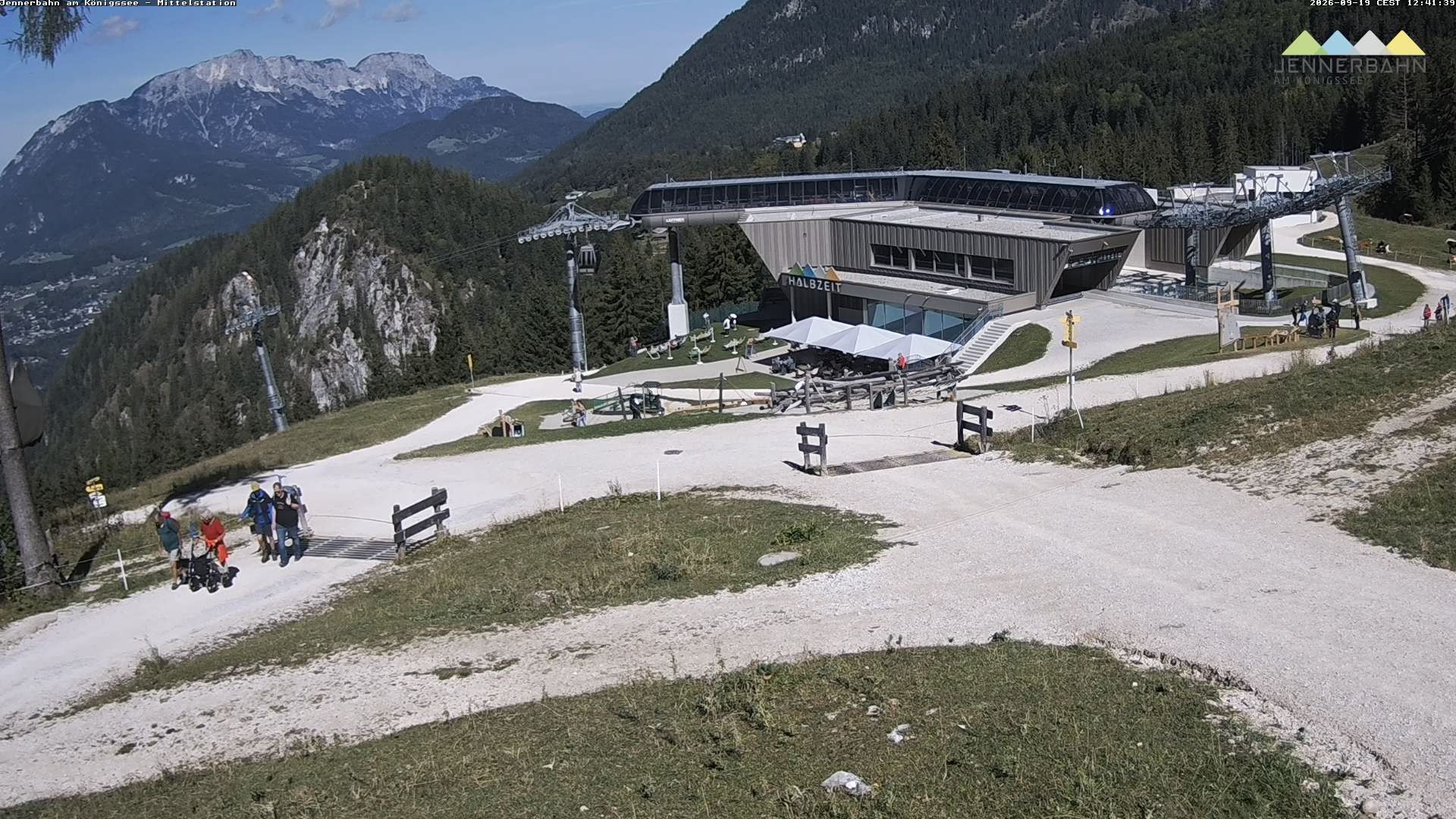 Archiv Foto Webcam Königssee: Jennerbahn Mittelstation