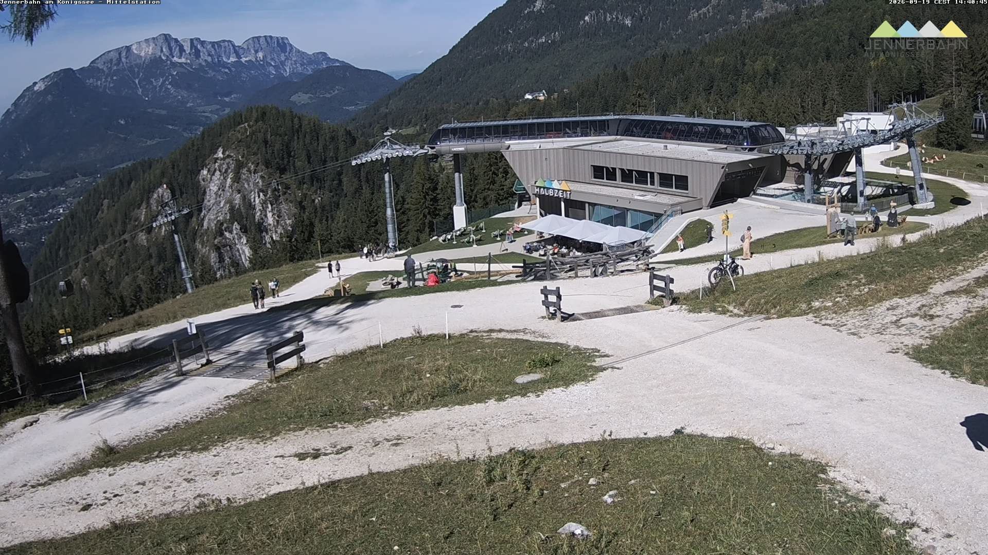 Archiv Foto Webcam Königssee: Jennerbahn Mittelstation