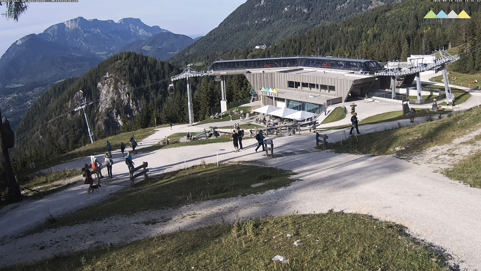 Archiv Foto Webcam Königssee: Jennerbahn Mittelstation