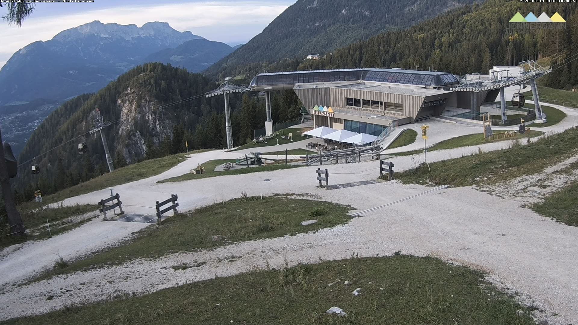 Archiv Foto Webcam Königssee: Jennerbahn Mittelstation