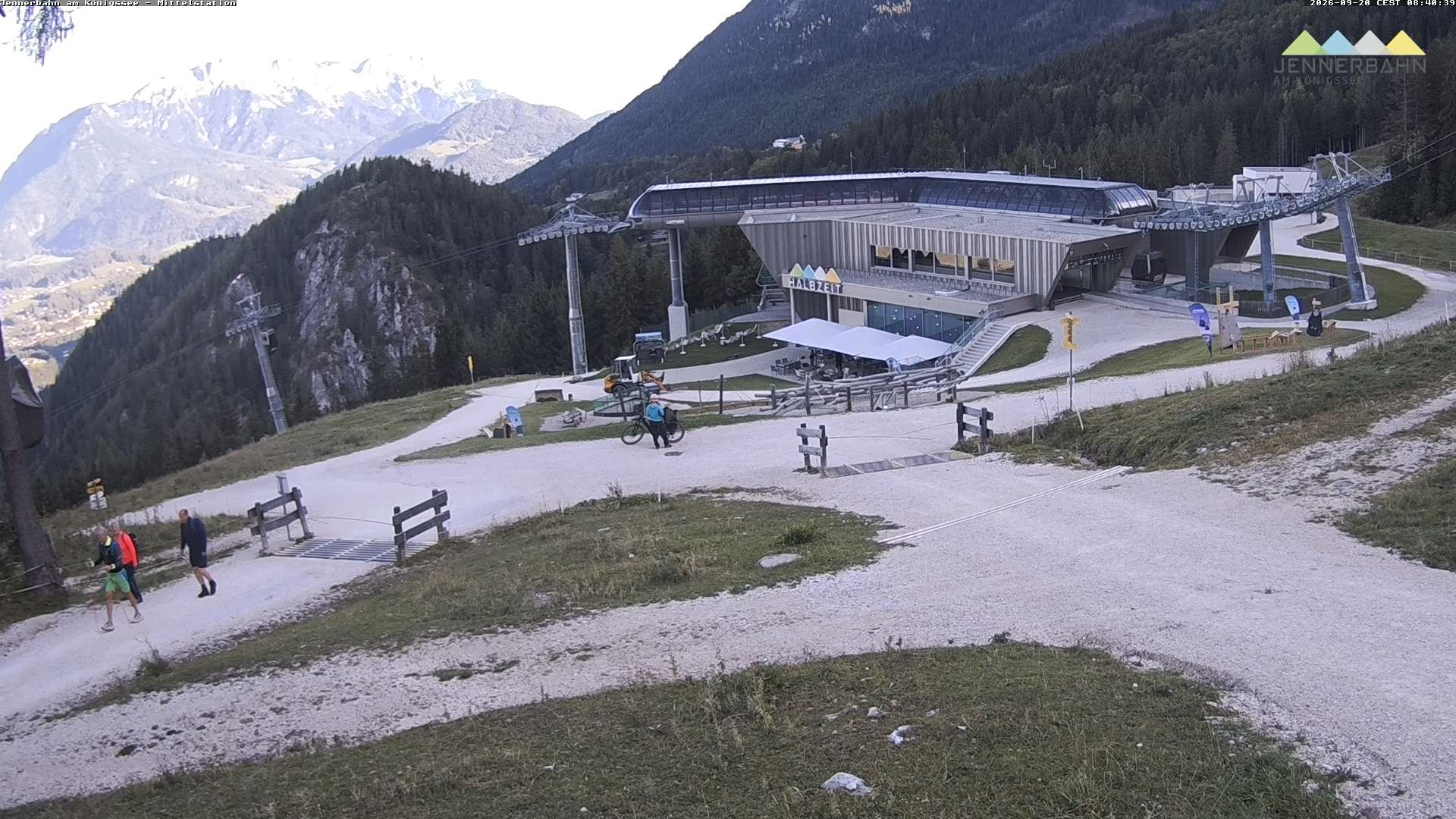 Archiv Foto Webcam Königssee: Jennerbahn Mittelstation