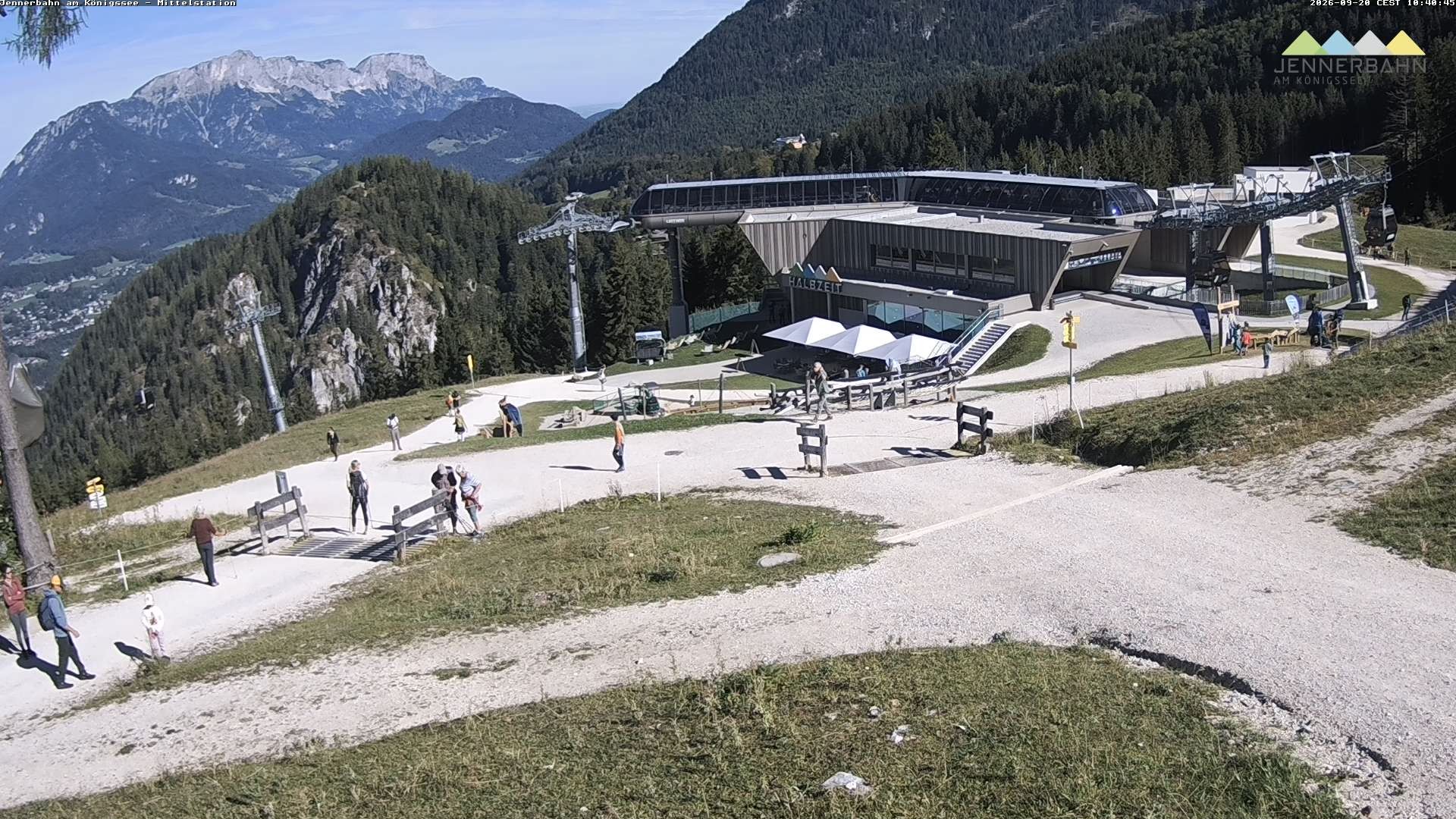 Archiv Foto Webcam Königssee: Jennerbahn Mittelstation