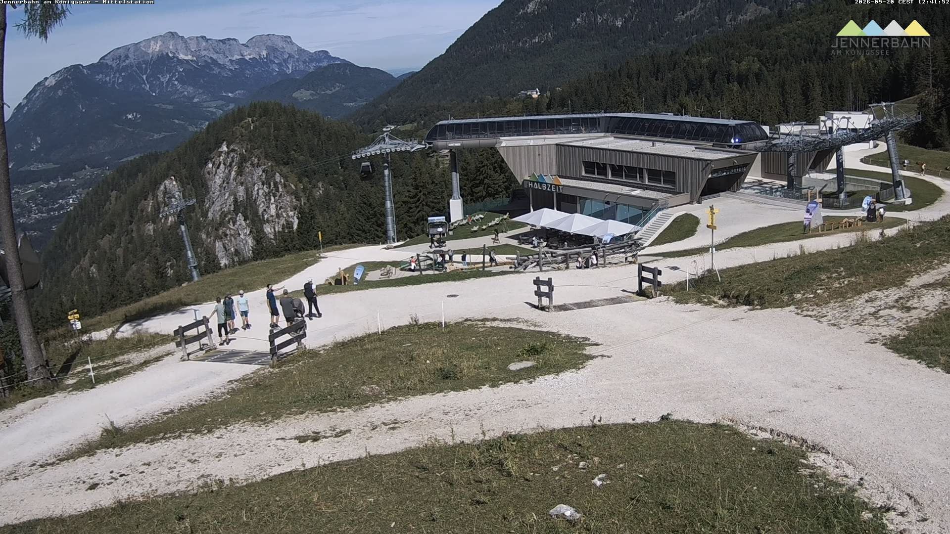 Archiv Foto Webcam Königssee: Jennerbahn Mittelstation