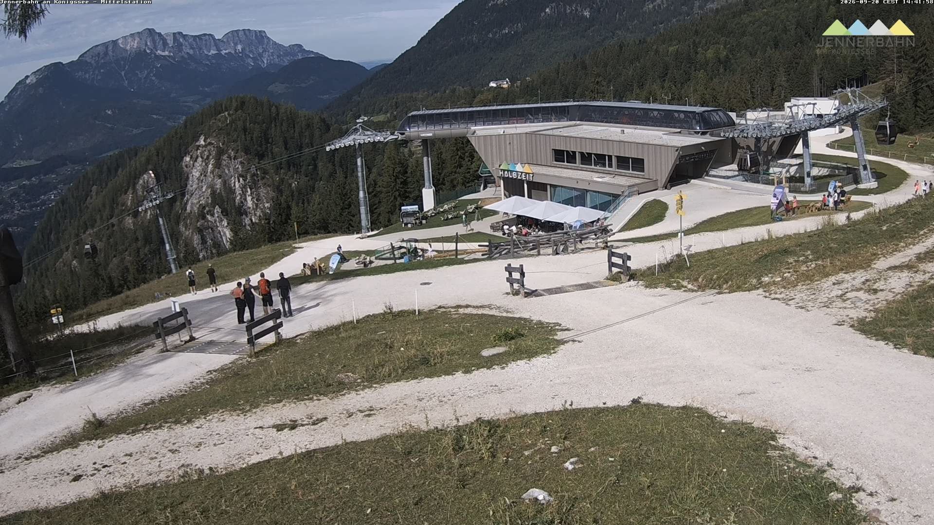 Archiv Foto Webcam Königssee: Jennerbahn Mittelstation