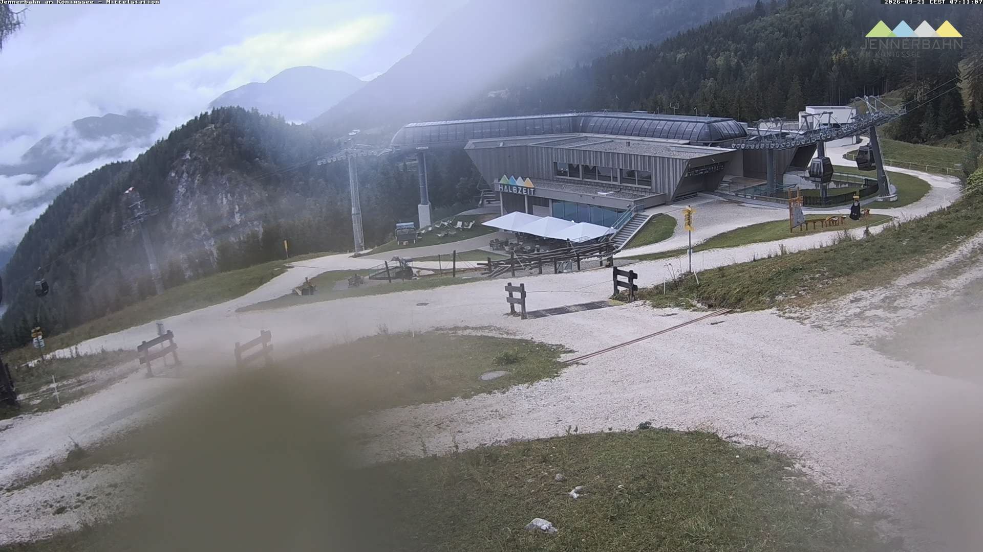 Archiv Foto Webcam Königssee: Jennerbahn Mittelstation