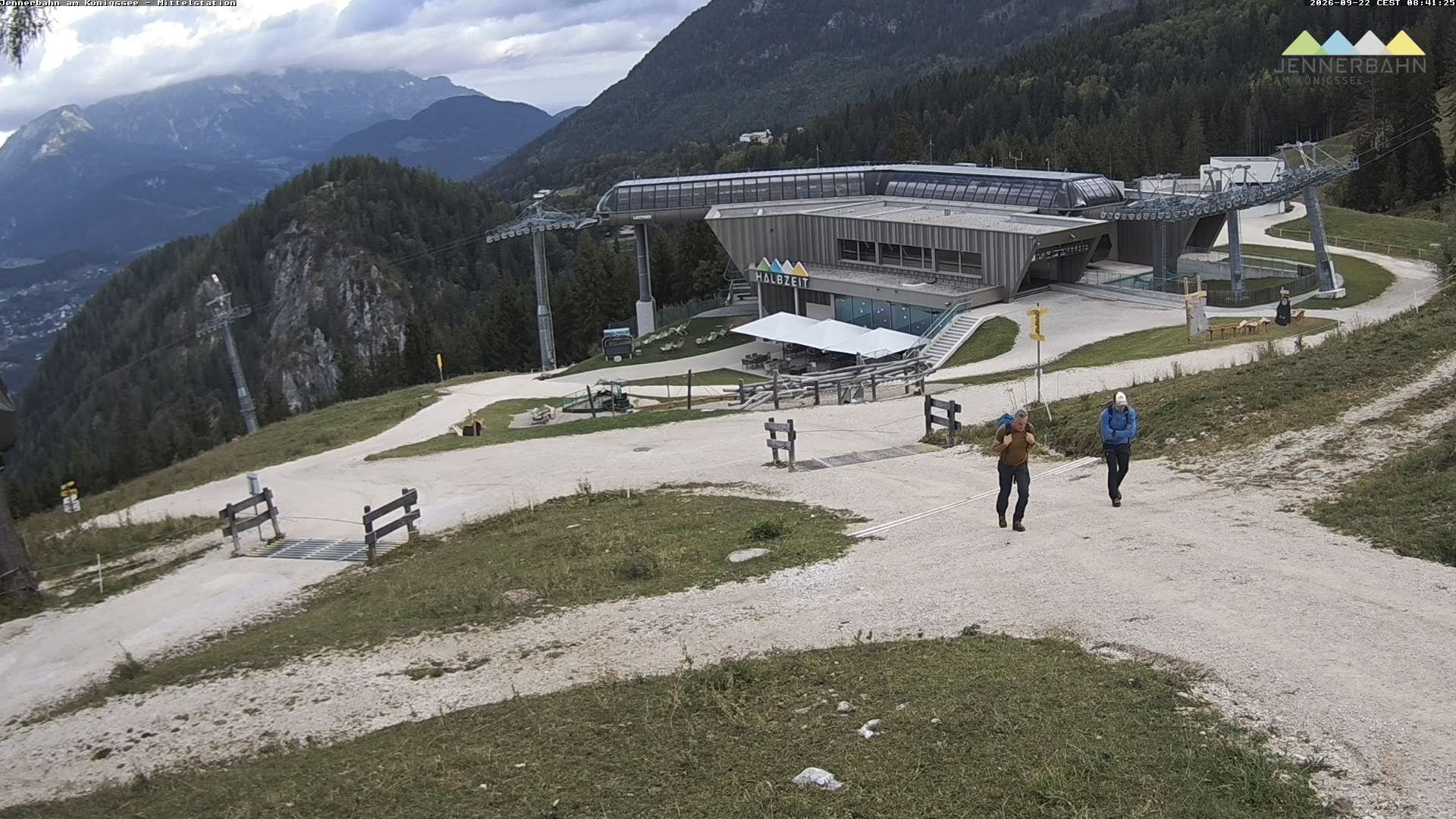 Archiv Foto Webcam Königssee: Jennerbahn Mittelstation