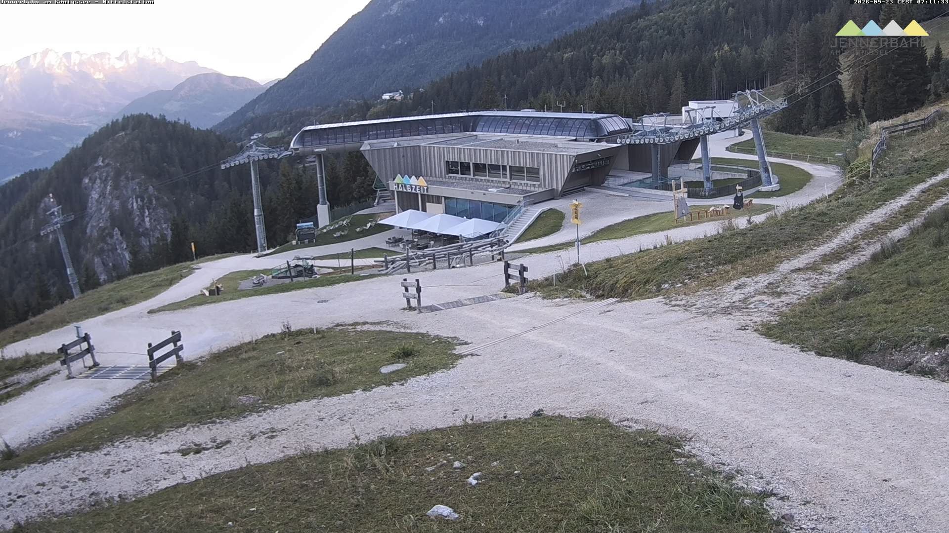 Archiv Foto Webcam Königssee: Jennerbahn Mittelstation
