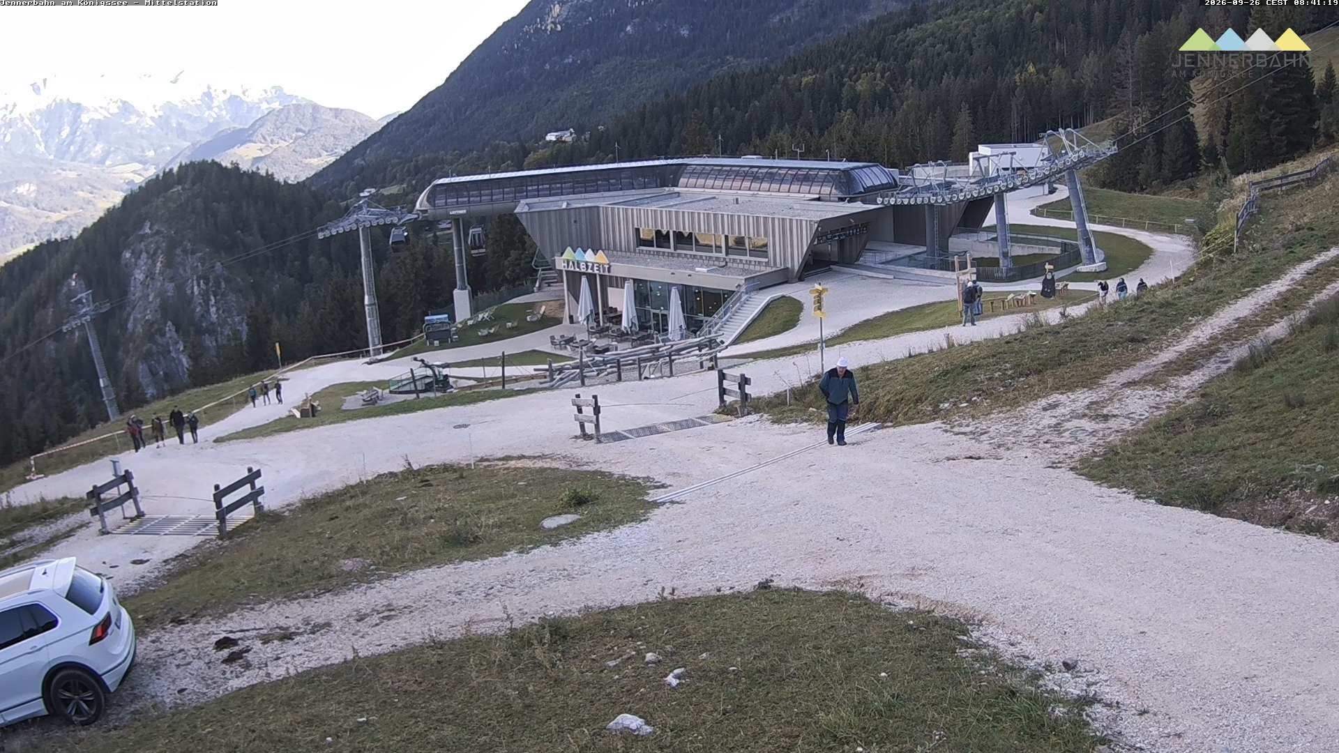Archiv Foto Webcam Königssee: Jennerbahn Mittelstation