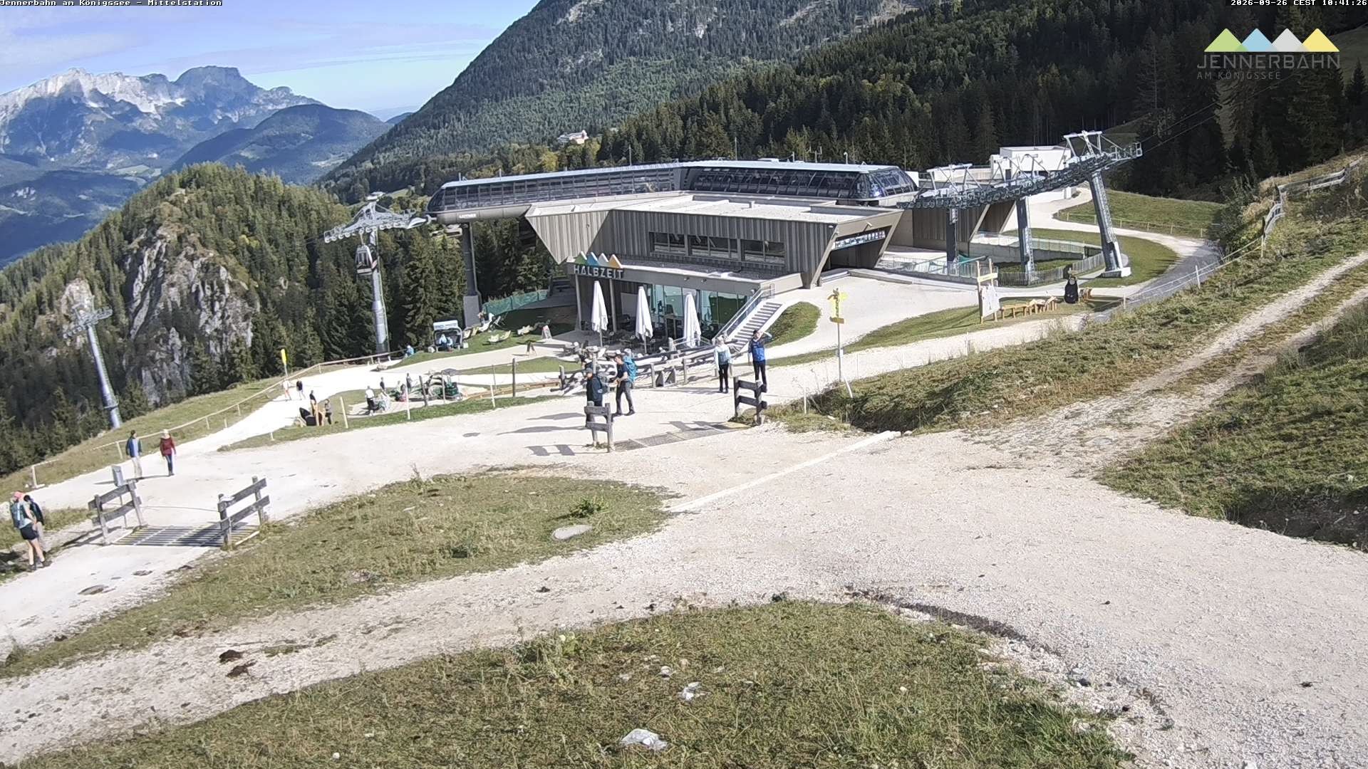Archiv Foto Webcam Königssee: Jennerbahn Mittelstation