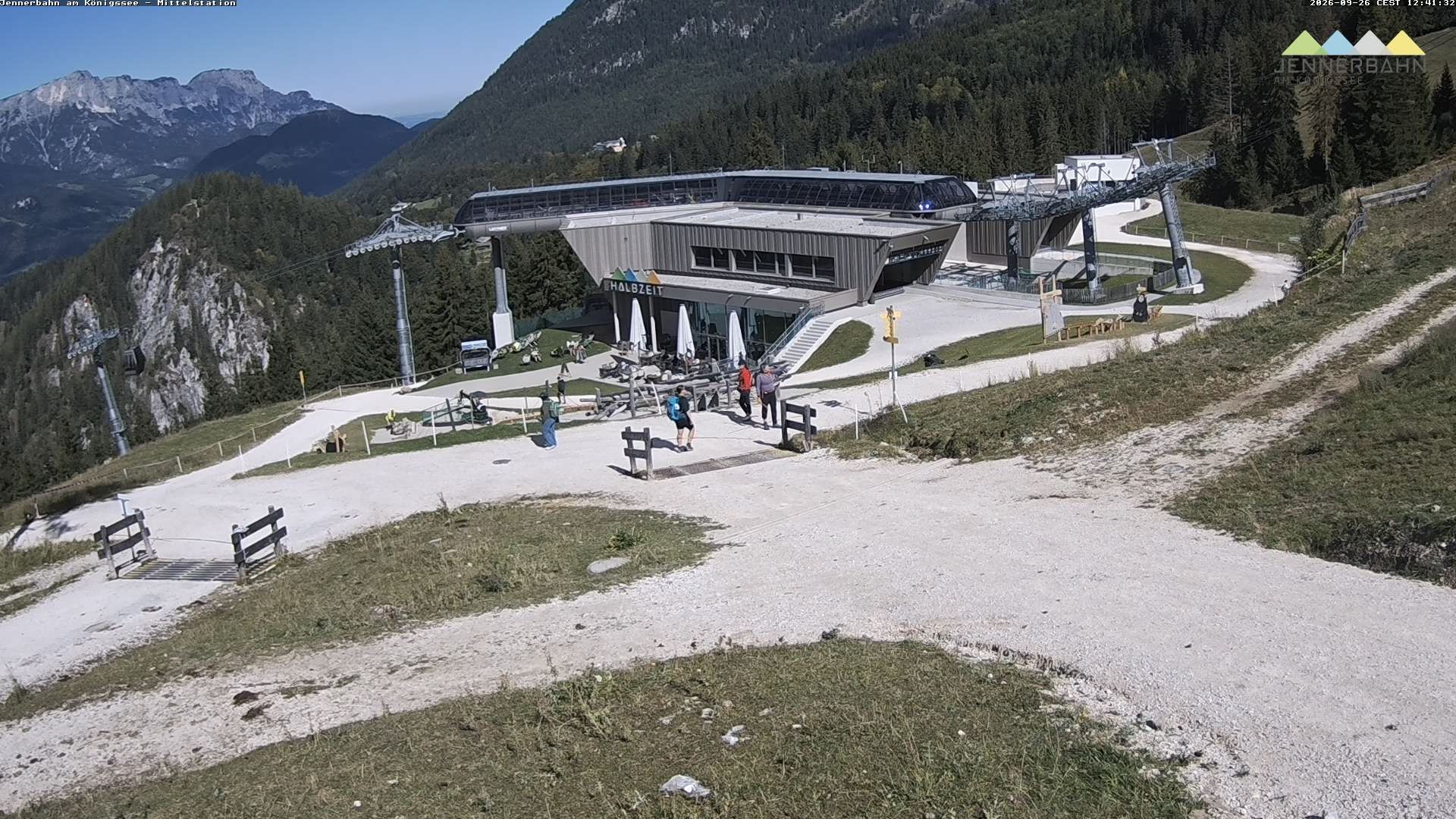 Archiv Foto Webcam Königssee: Jennerbahn Mittelstation