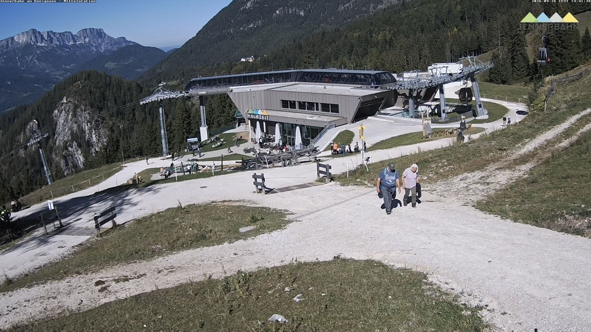 Archiv Foto Webcam Königssee: Jennerbahn Mittelstation