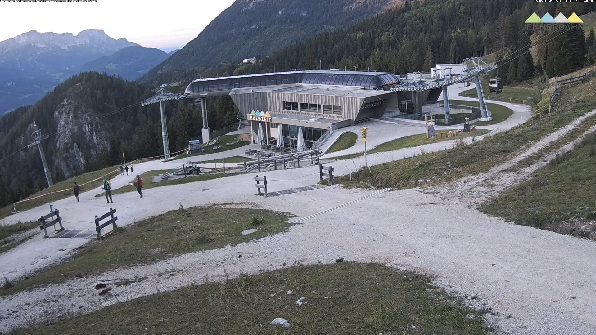 Archiv Foto Webcam Königssee: Jennerbahn Mittelstation