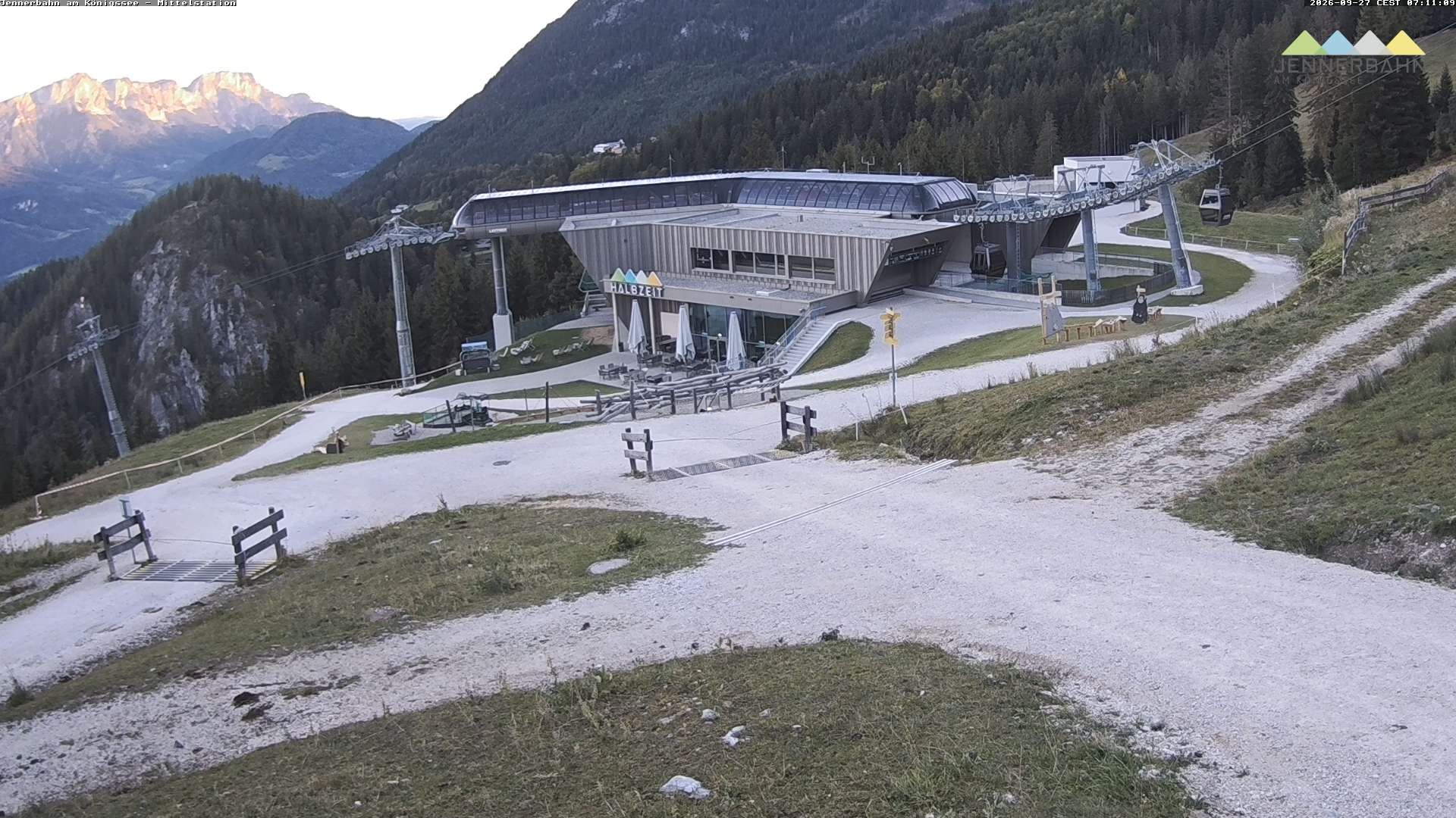 Archiv Foto Webcam Königssee: Jennerbahn Mittelstation