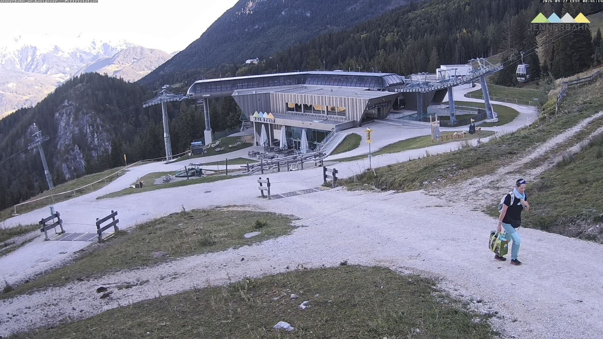 Archiv Foto Webcam Königssee: Jennerbahn Mittelstation
